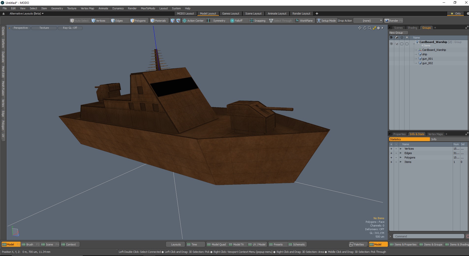 Cardboard Warship 3D
