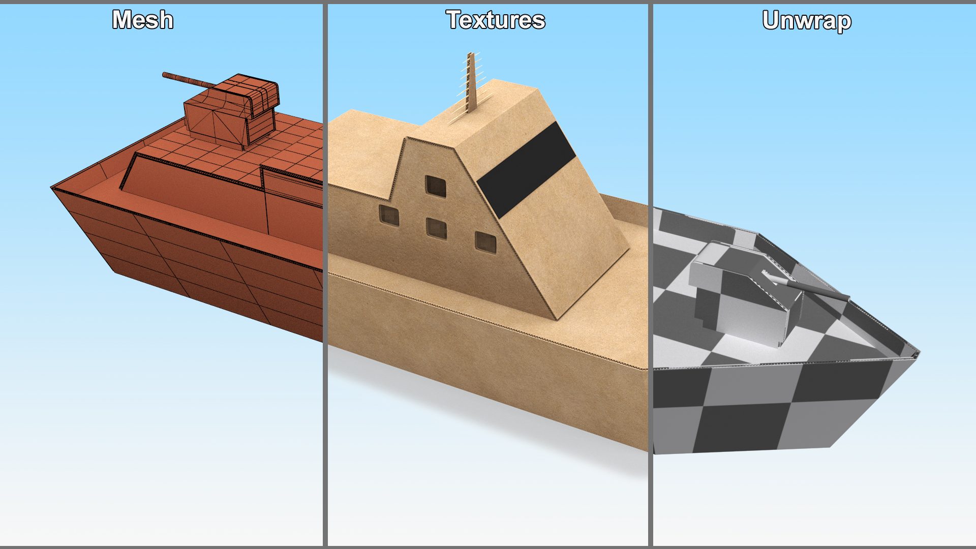 Cardboard Warship 3D