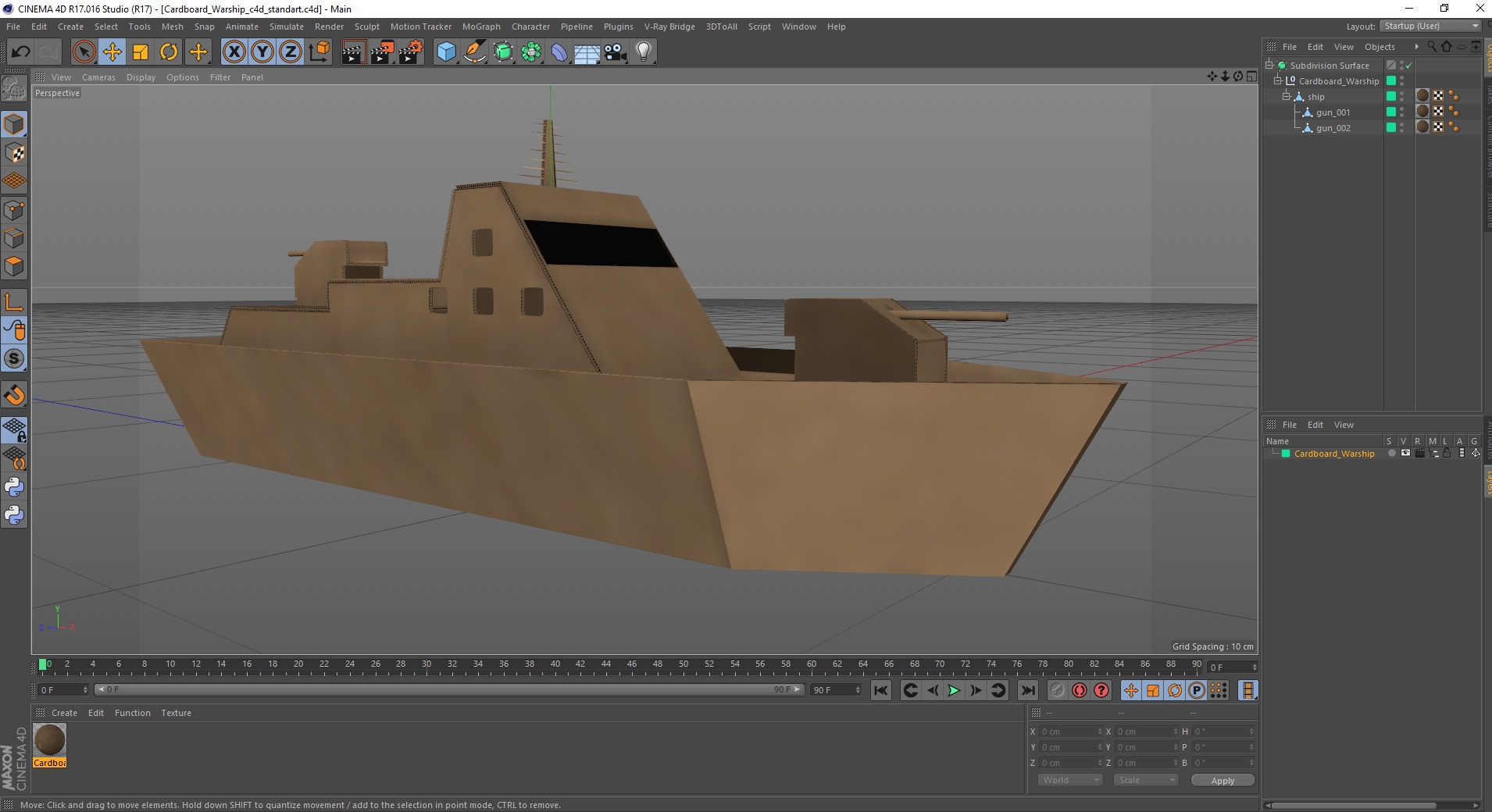 Cardboard Warship 3D