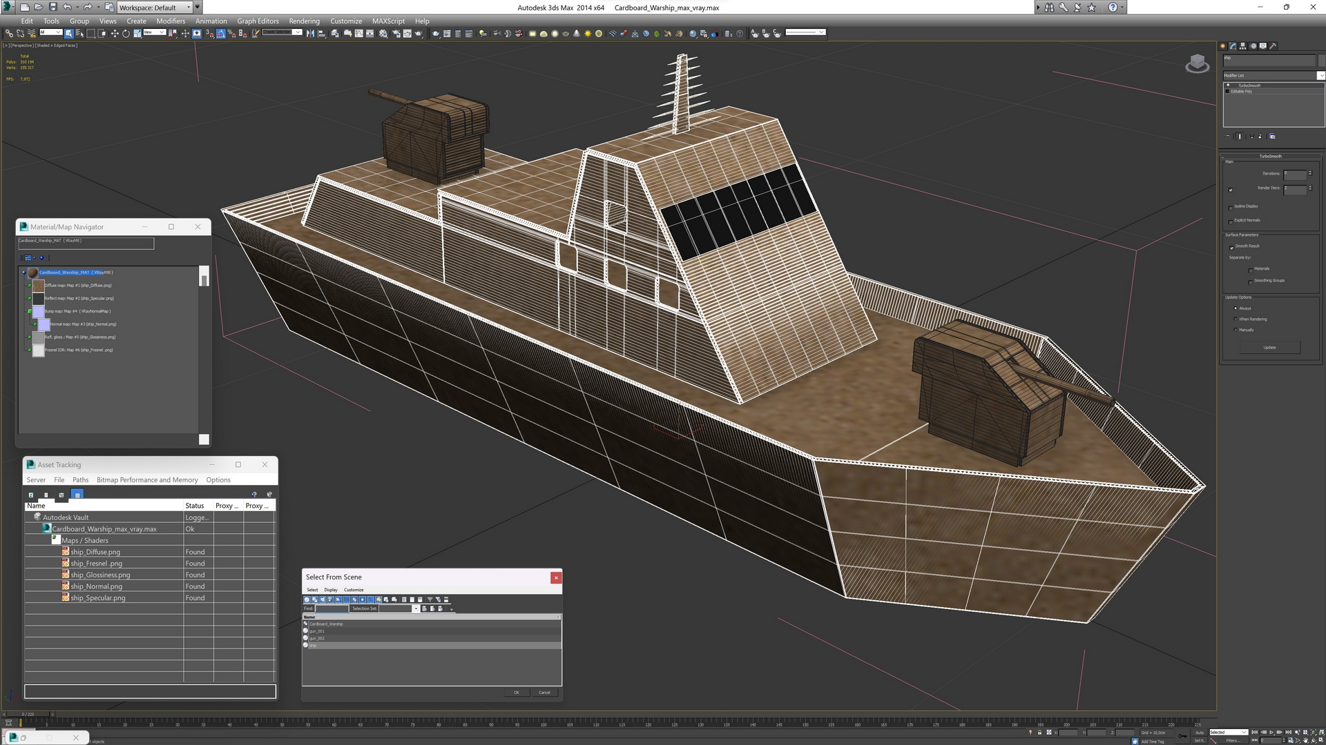 Cardboard Warship 3D