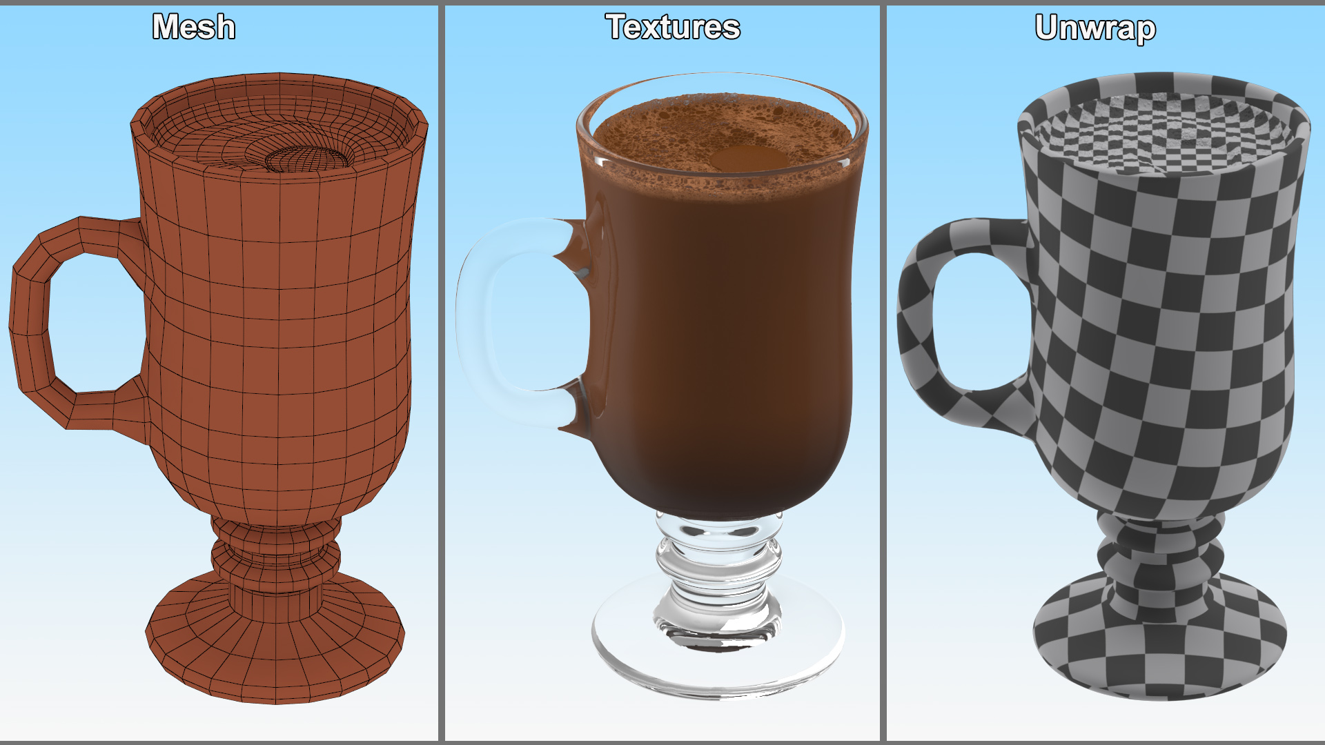 3D model Irish Glass Hot Chocolate