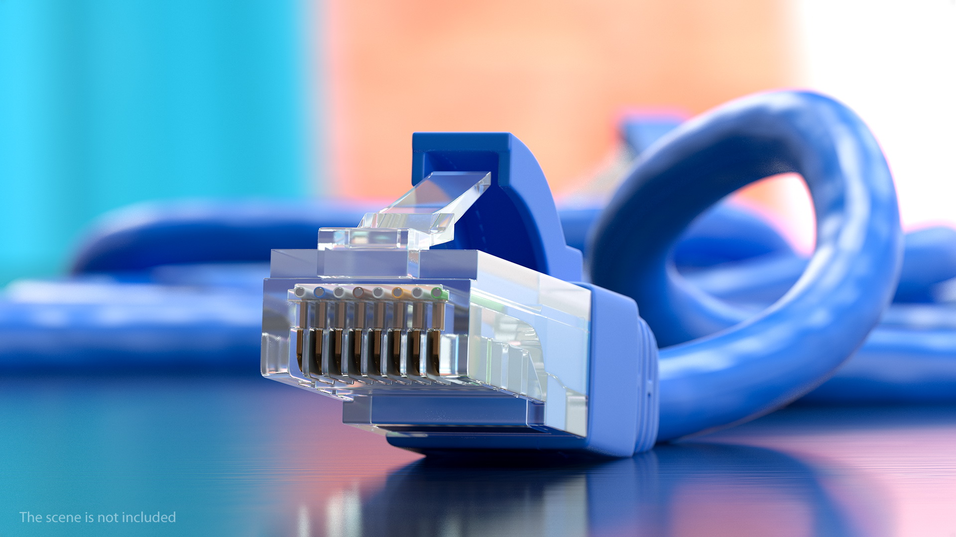 3D model RJ45 Cable Blue