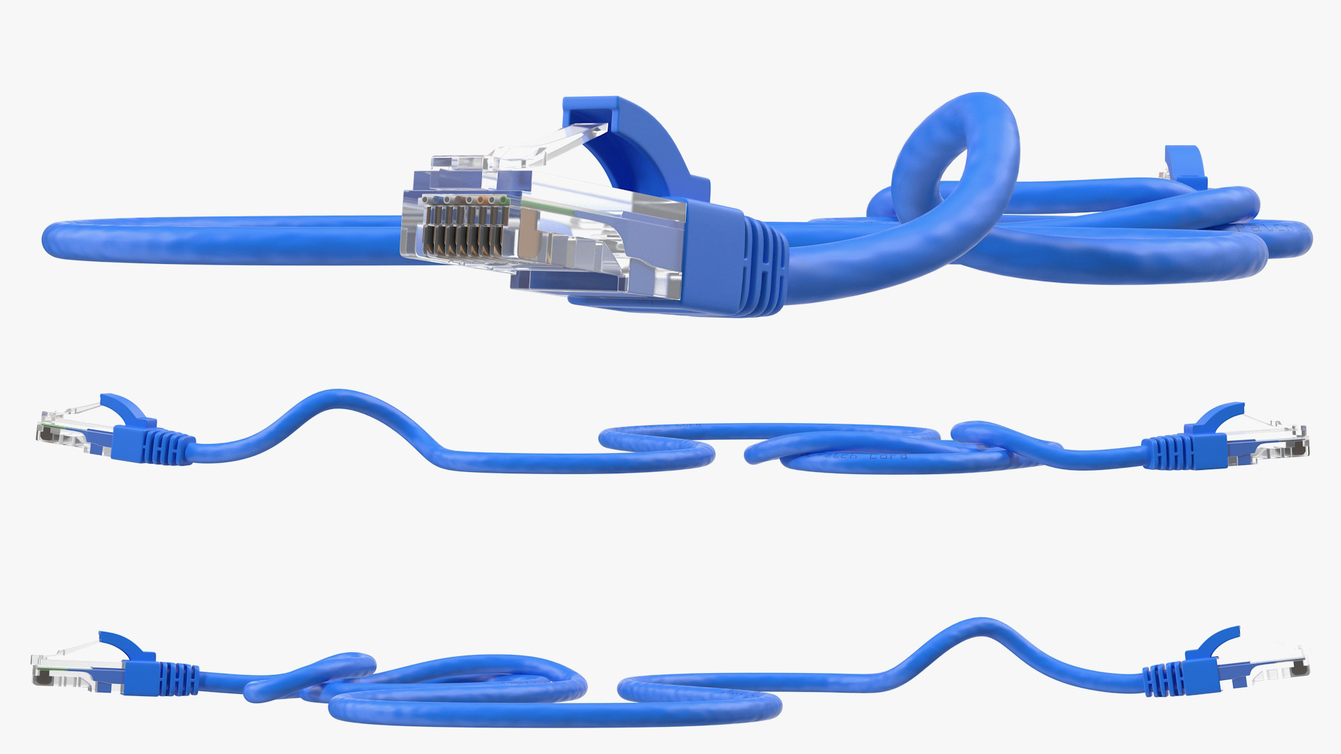 3D model RJ45 Cable Blue