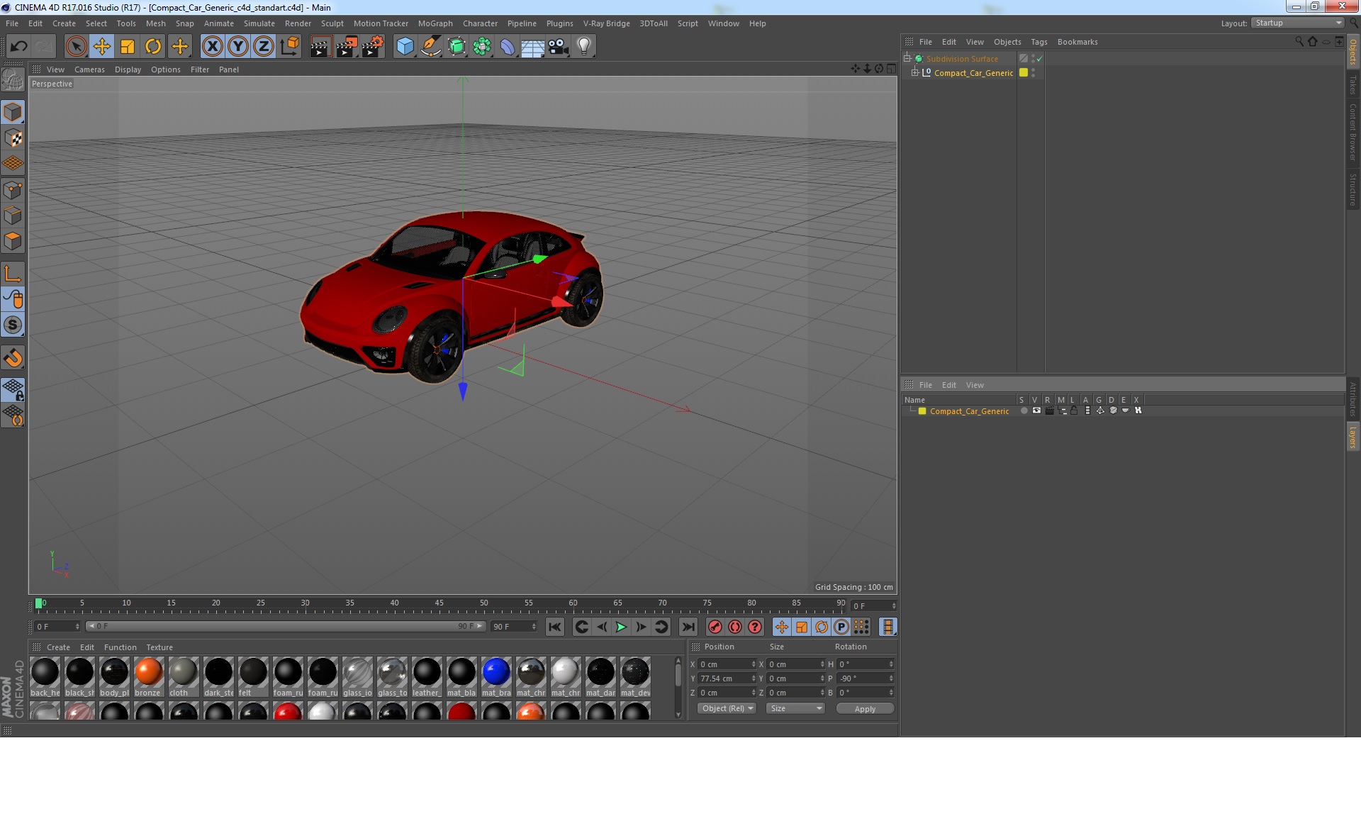 Compact Car Generic 3D model