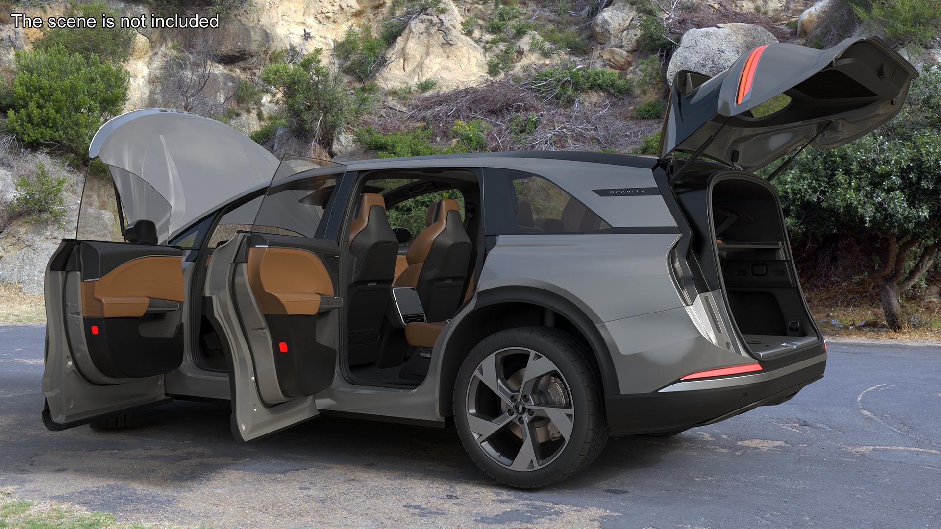 3D Lucid Gravity 2024 Electric SUV