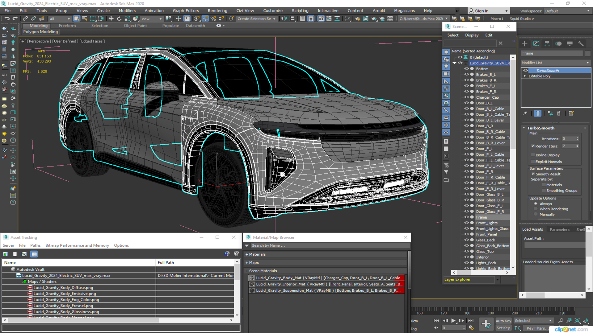 3D Lucid Gravity 2024 Electric SUV
