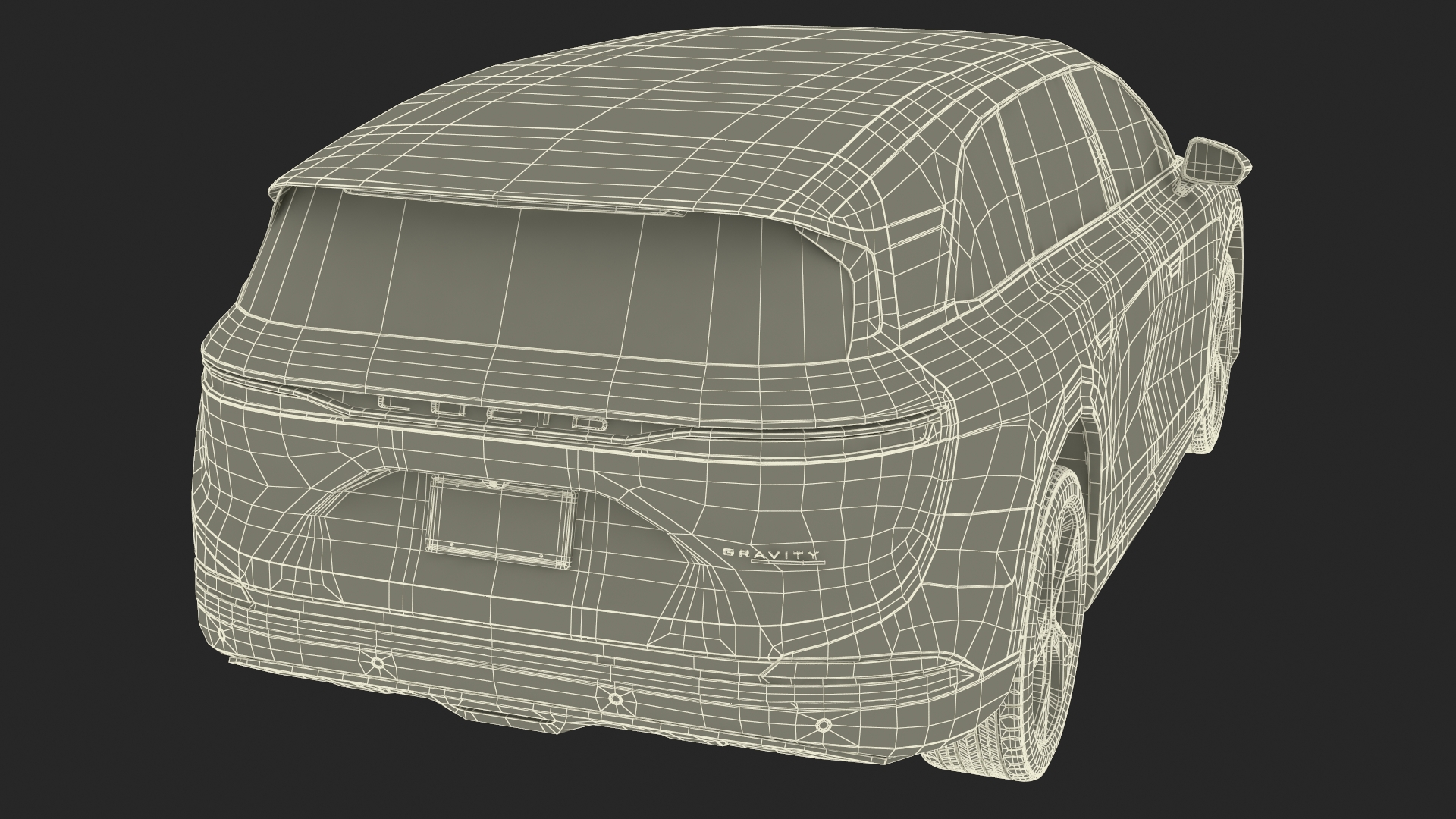 3D Lucid Gravity 2024 Electric SUV