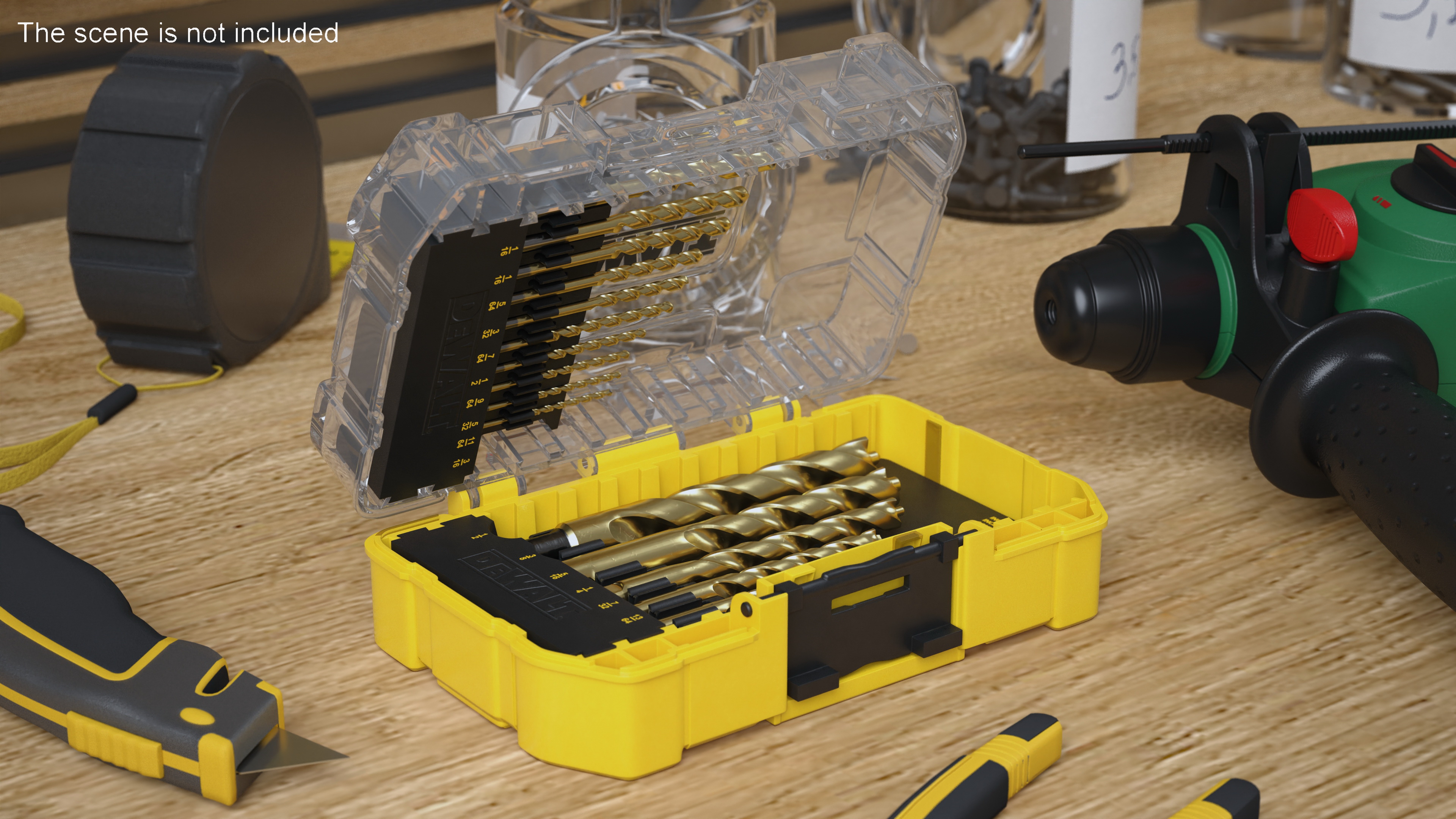 DeWalt Titanium Nitride Coated Drill Bit Set with Case 3D model