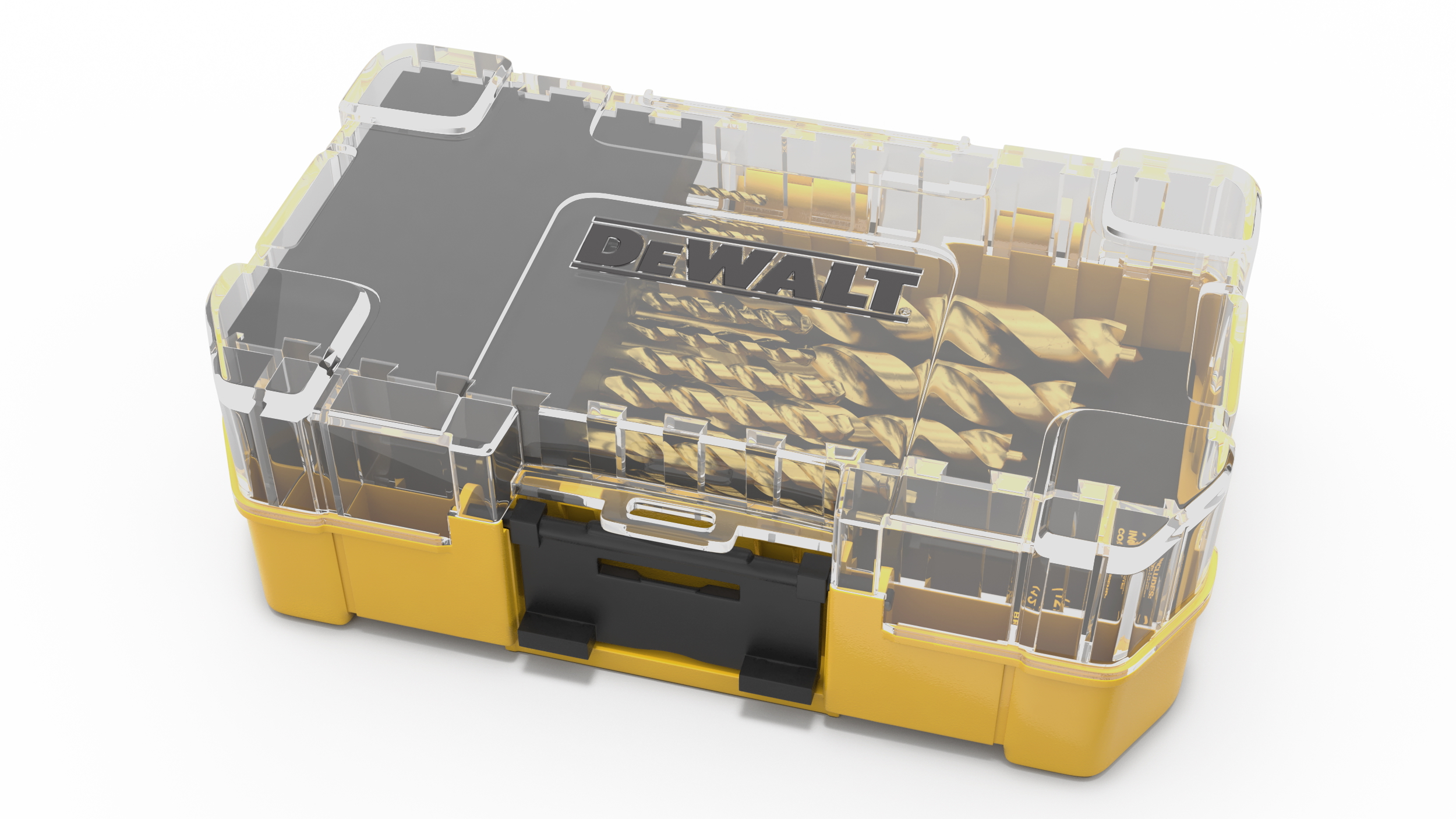 DeWalt Titanium Nitride Coated Drill Bit Set with Case 3D model