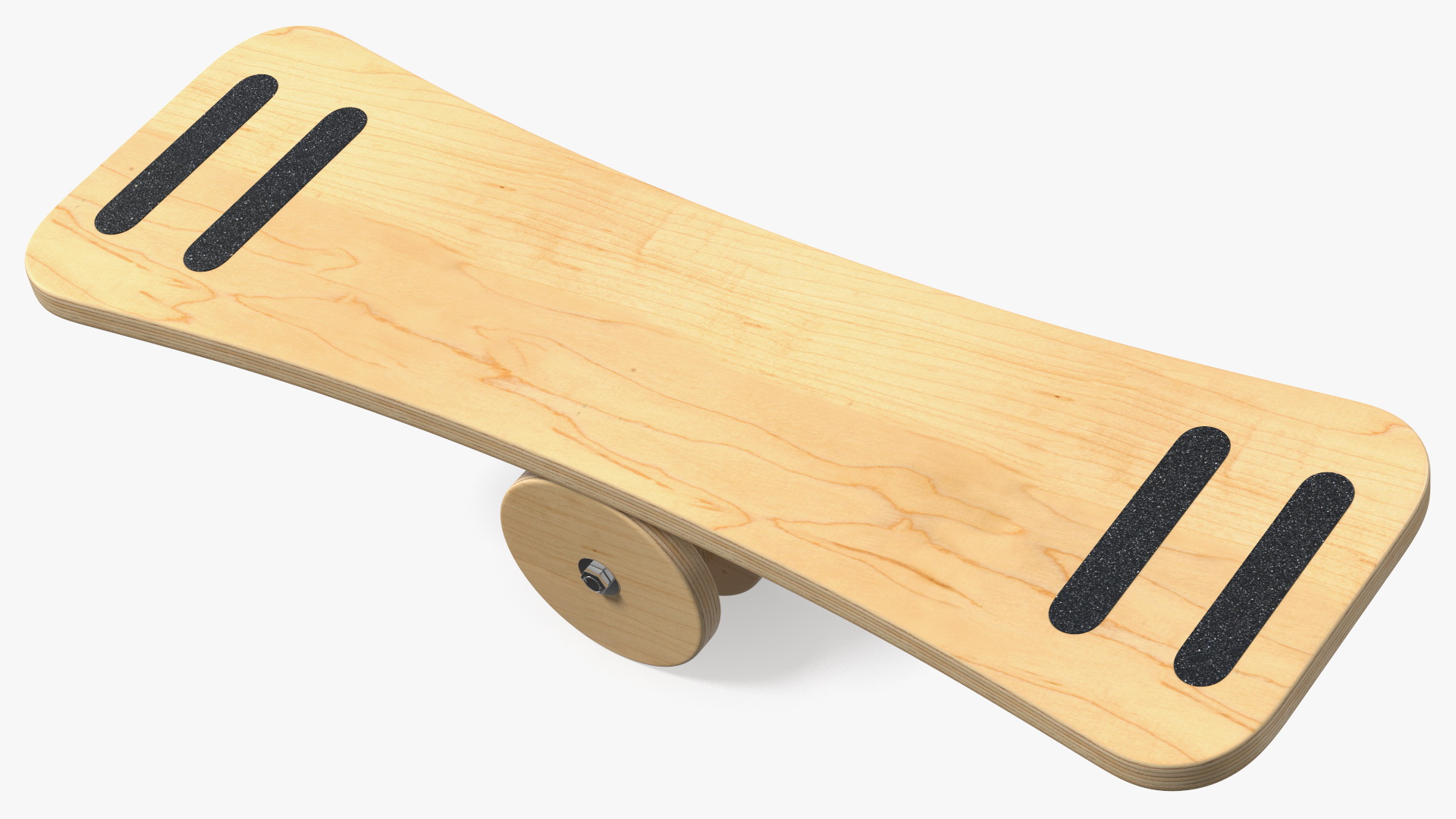Wooden Balance Board with Roller 3D