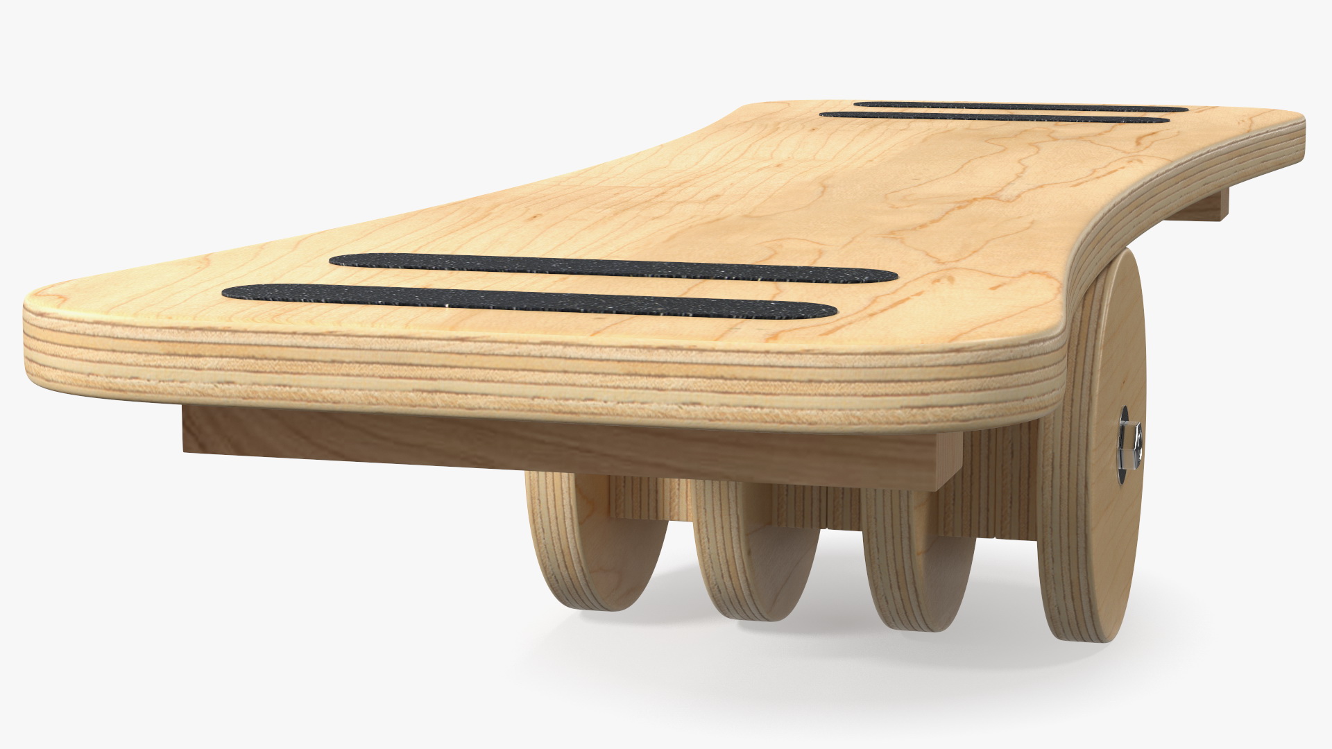 Wooden Balance Board with Roller 3D
