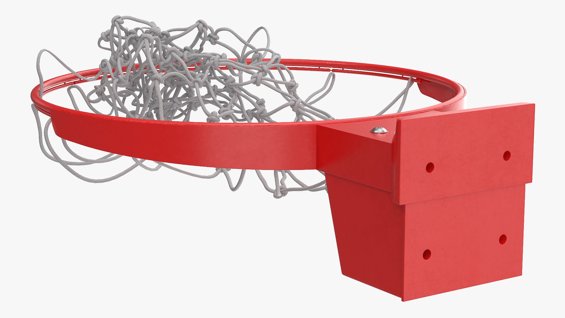 3D Animated Basketball Falls Through the Net