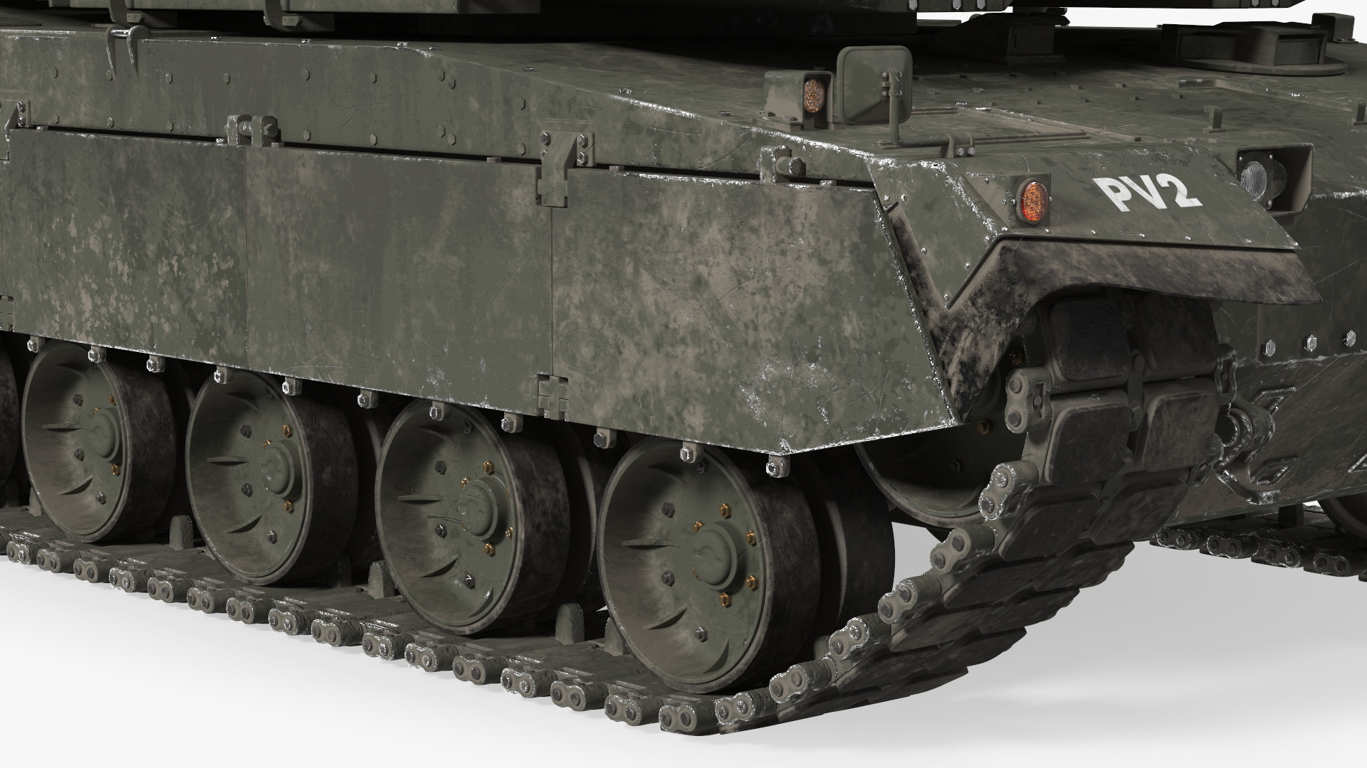 K2 Black Panther Tank Dirty Rigged 3D model
