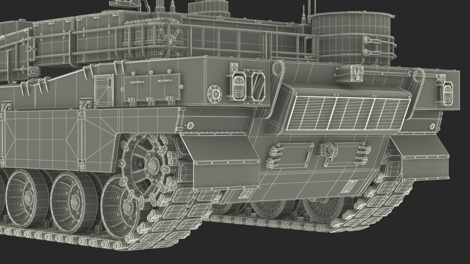 K2 Black Panther Tank Dirty Rigged 3D model