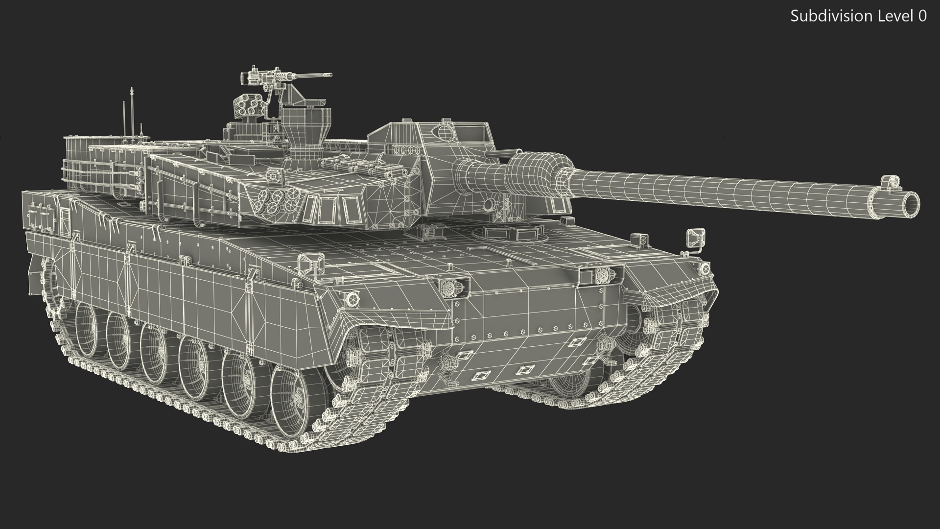 K2 Black Panther Tank Dirty Rigged 3D model