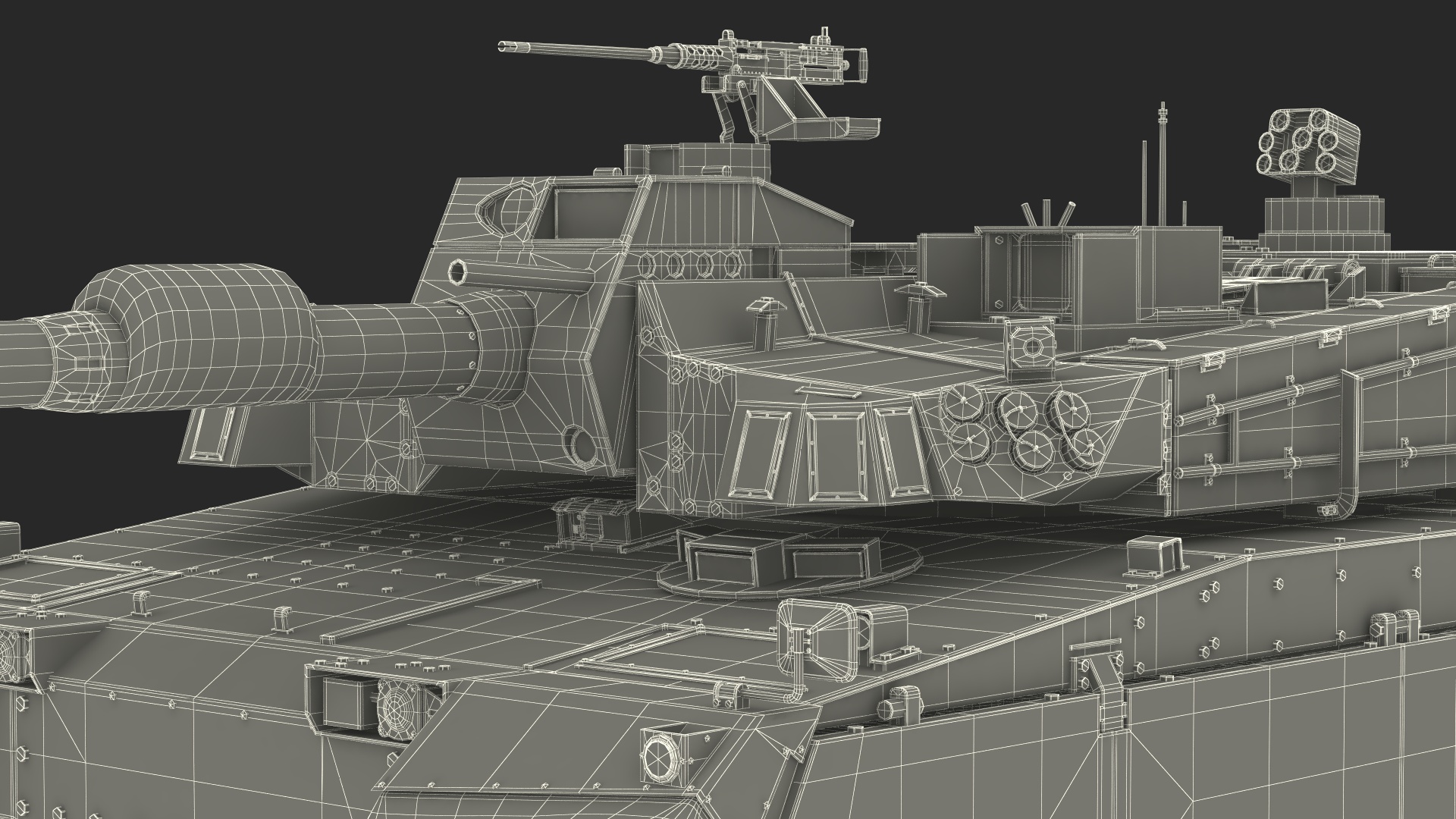 K2 Black Panther Tank Dirty Rigged 3D model