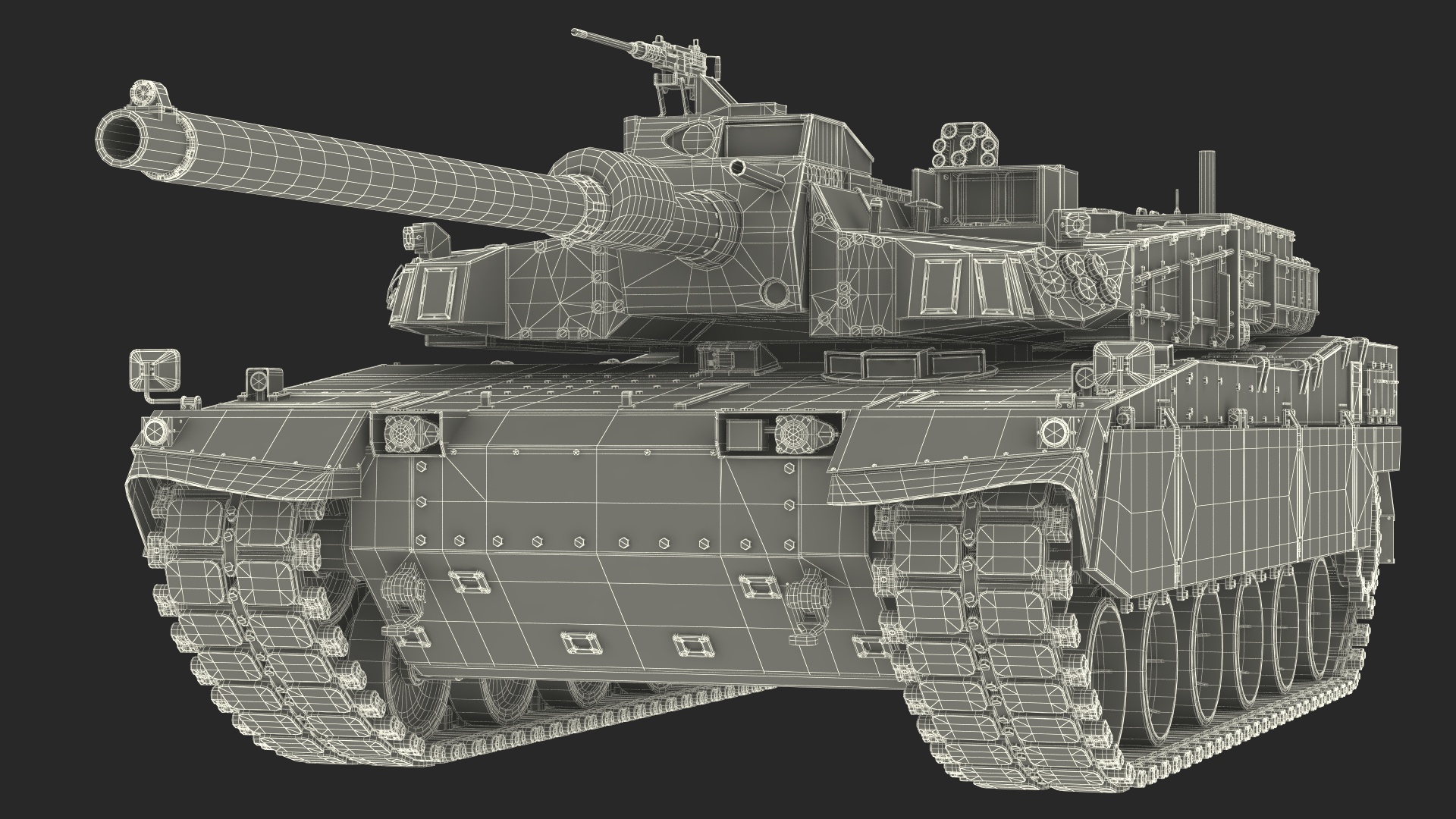 K2 Black Panther Tank Dirty Rigged 3D model