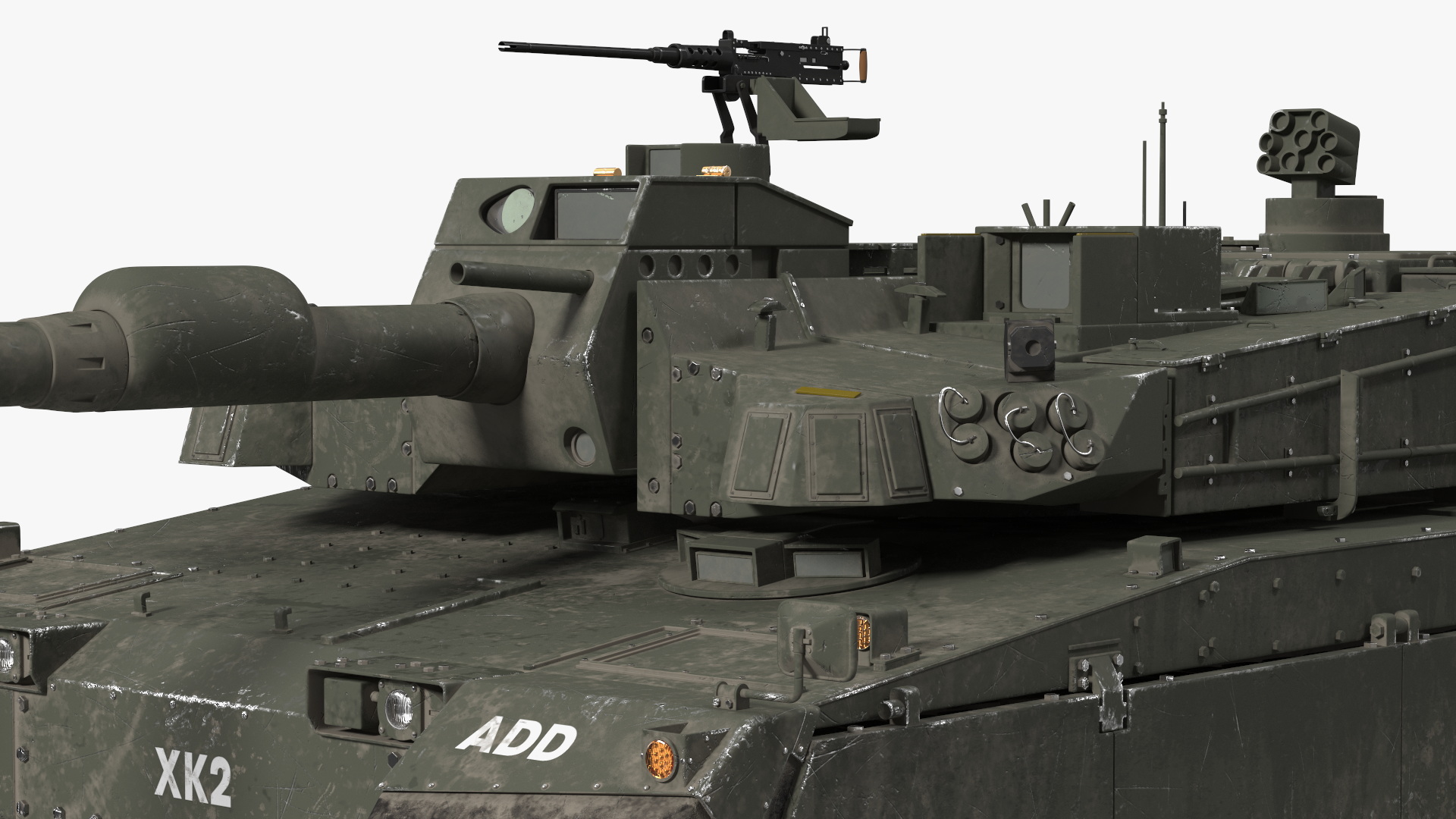 K2 Black Panther Tank Dirty Rigged 3D model