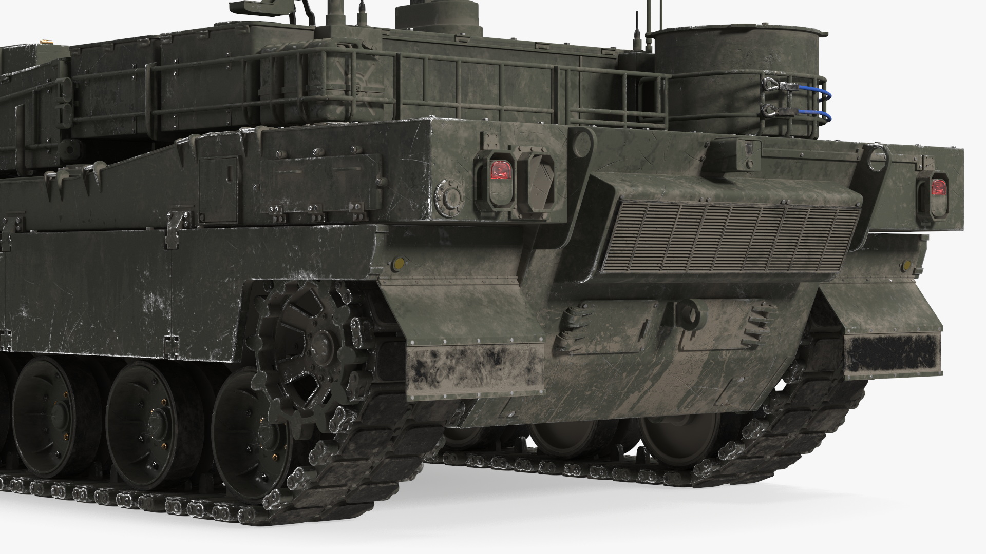 K2 Black Panther Tank Dirty Rigged 3D model