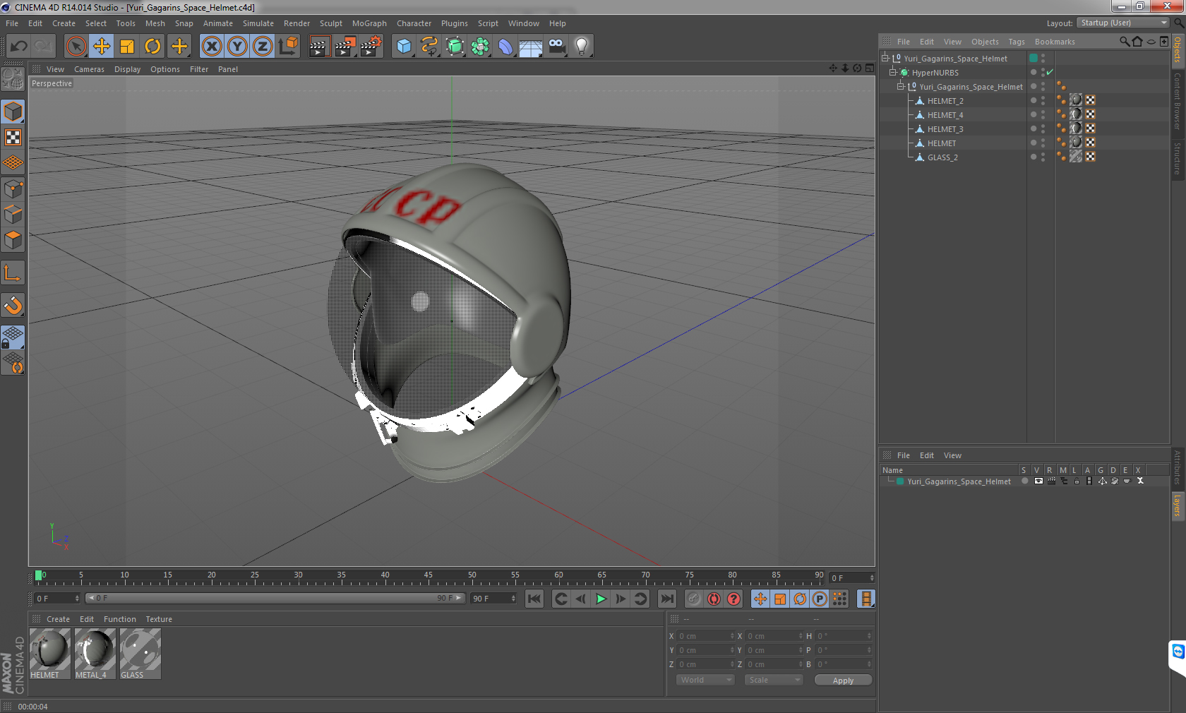 3D Yuri Gagarins Space Helmet