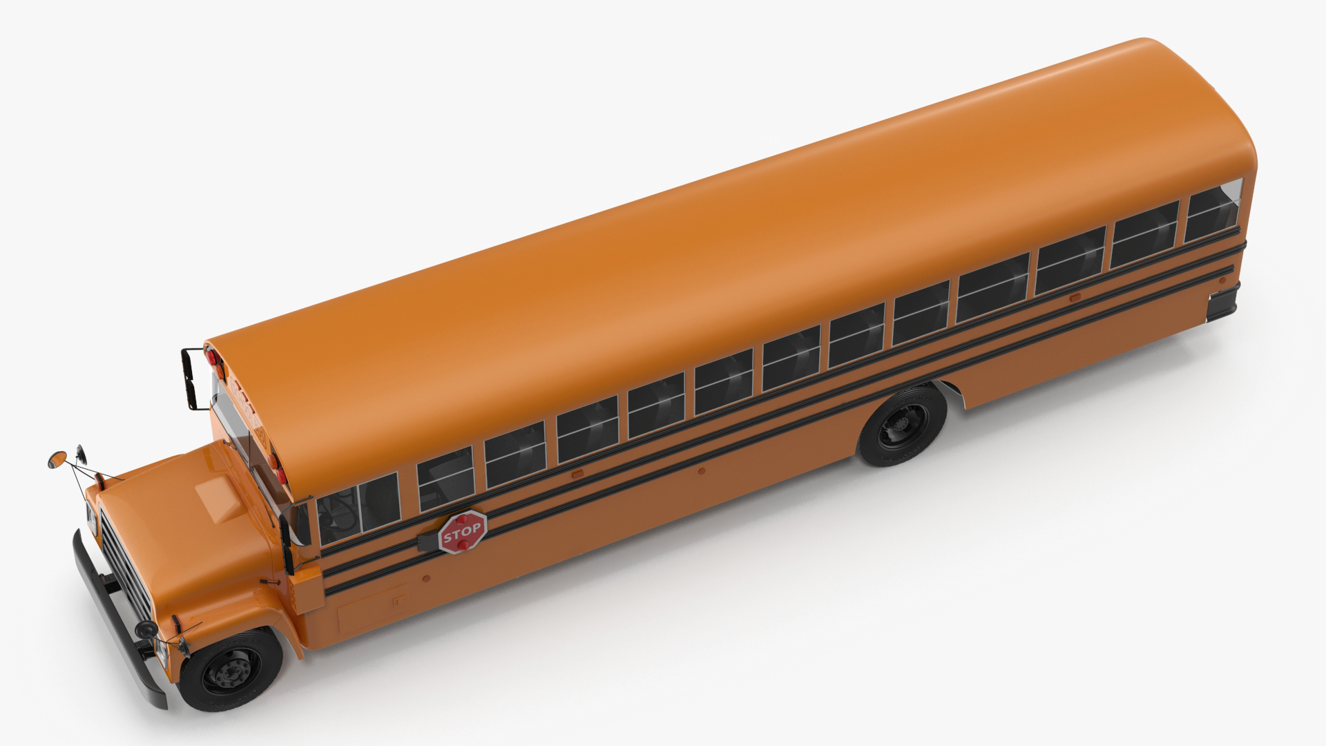 3D model Old School Bus Rigged for Maya