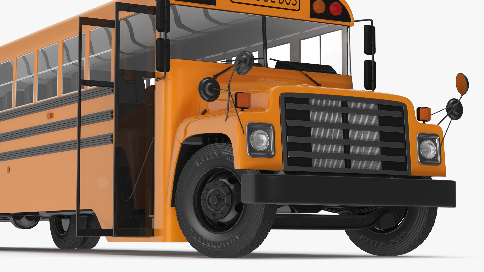 3D model Old School Bus Rigged for Maya
