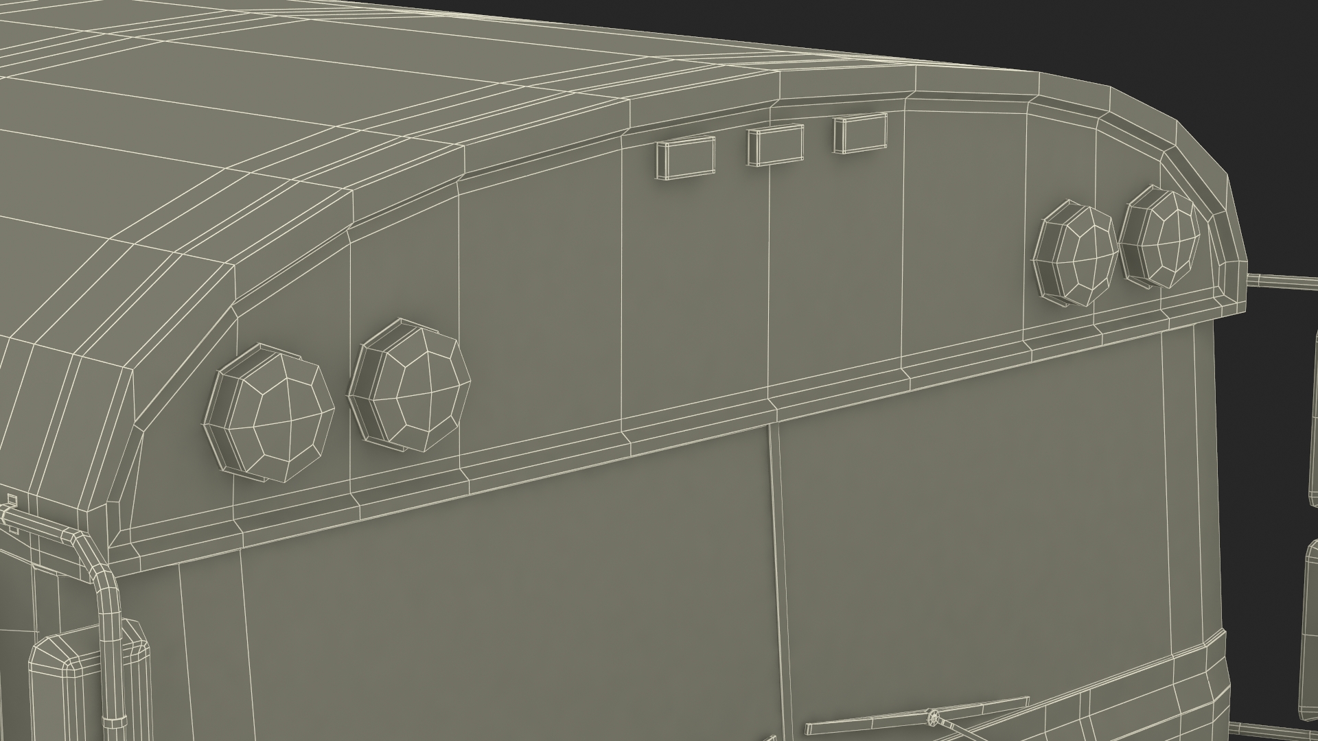 3D model Old School Bus Rigged for Maya