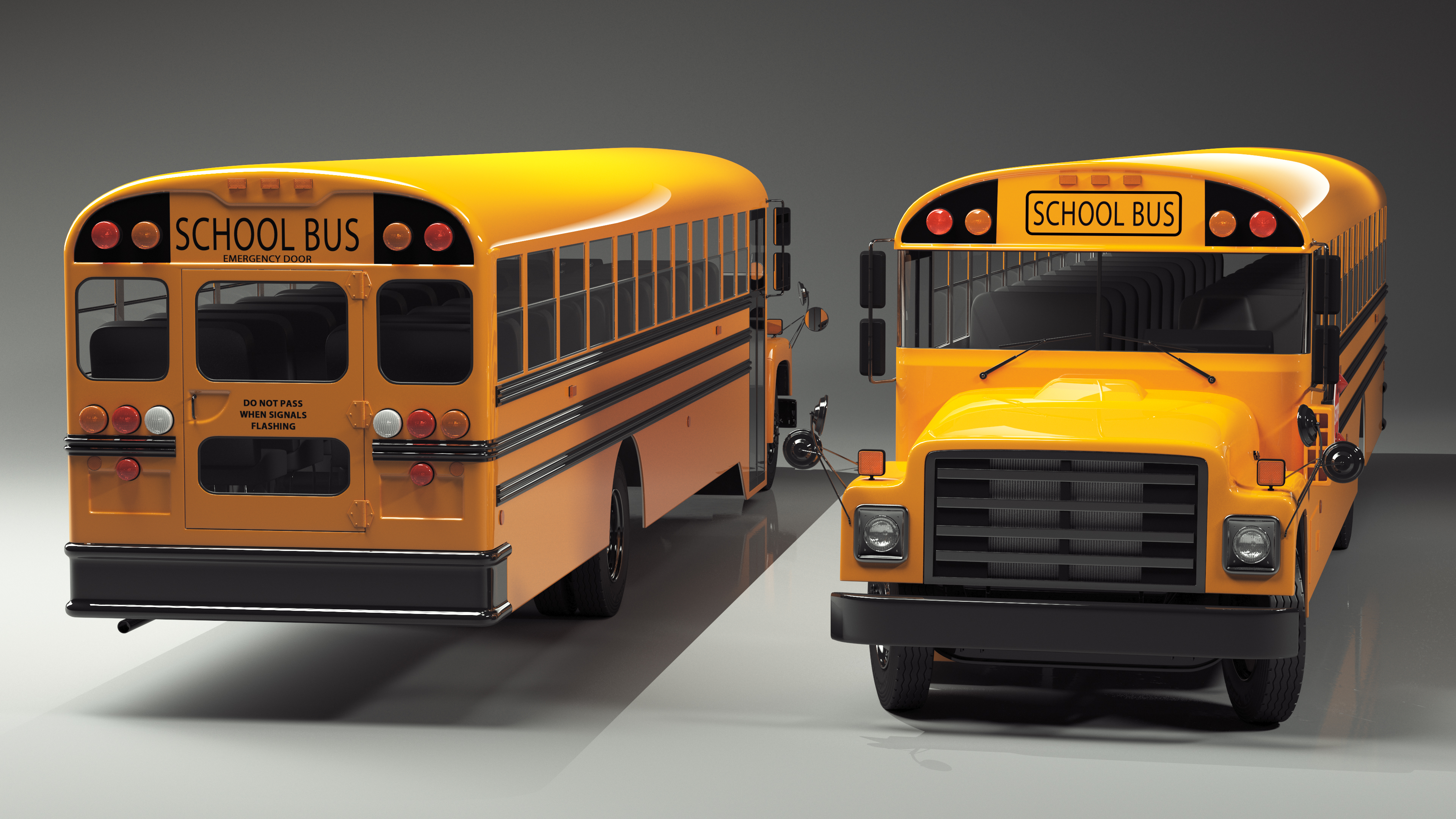 3D model Old School Bus Rigged for Maya