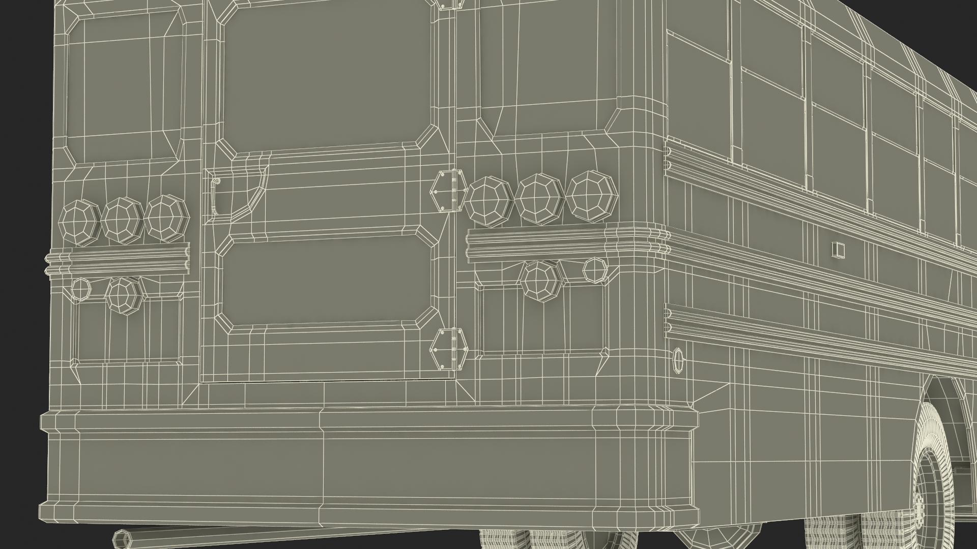 3D model Old School Bus Rigged for Maya
