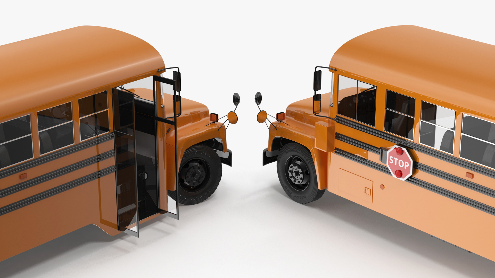 3D model Old School Bus Rigged for Maya