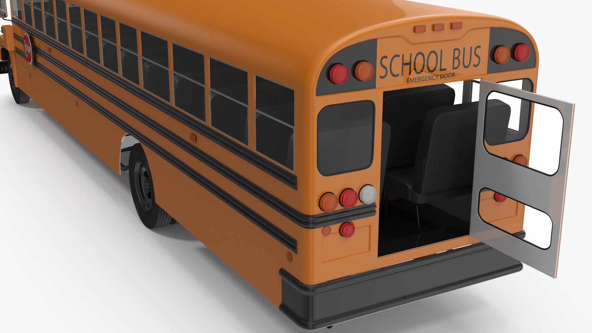 3D model Old School Bus Rigged for Maya