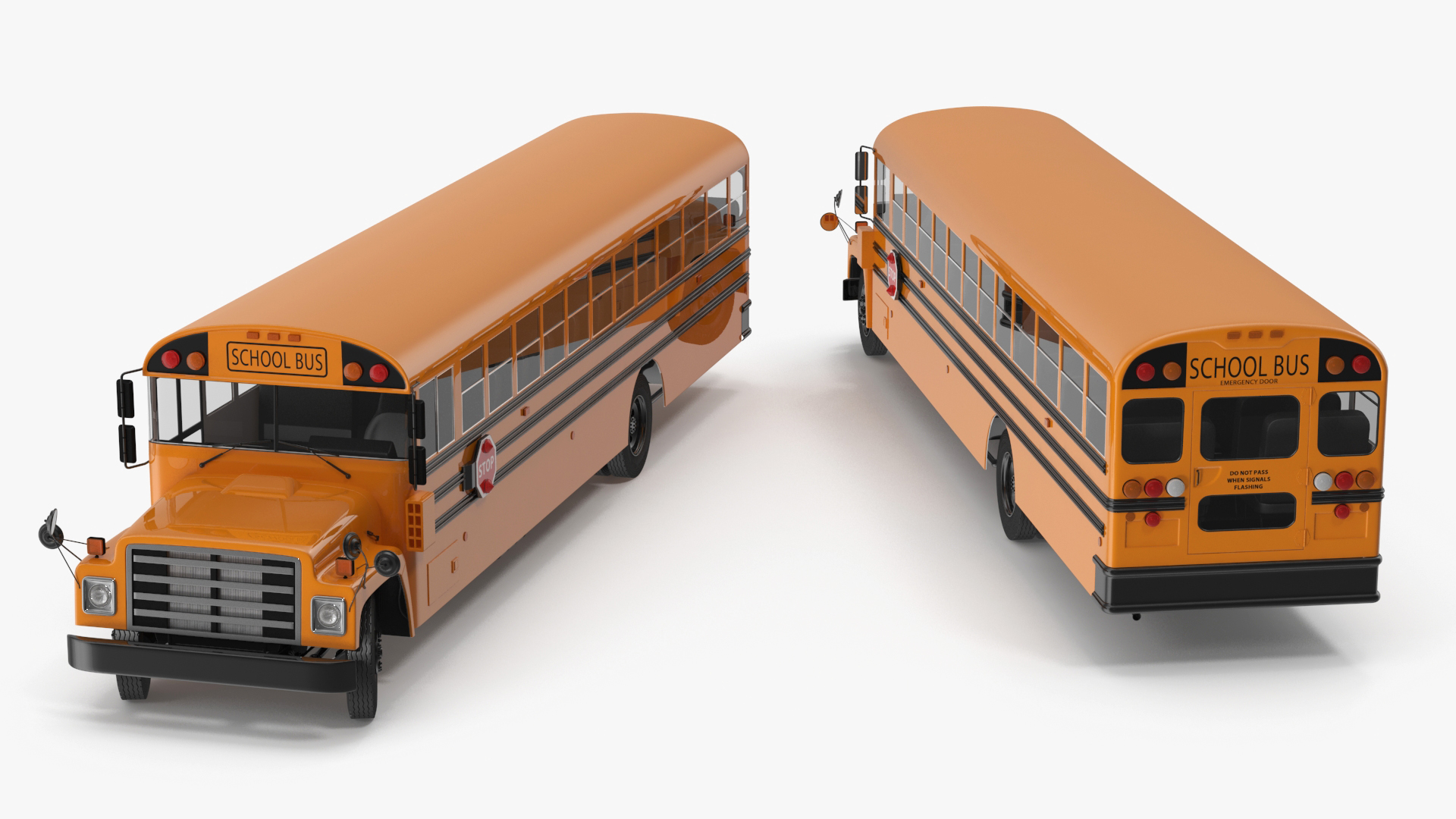 3D model Old School Bus Rigged for Maya
