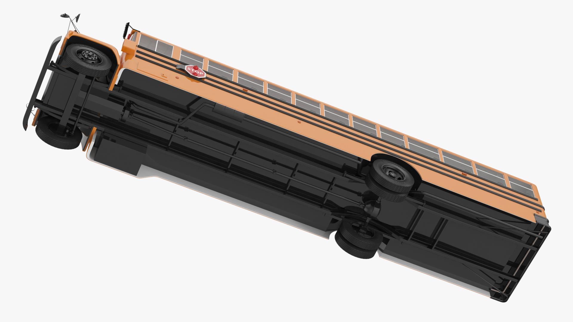 3D model Old School Bus Rigged for Maya