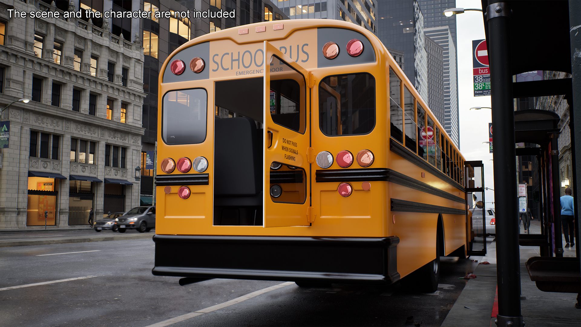 3D model Old School Bus Rigged for Maya