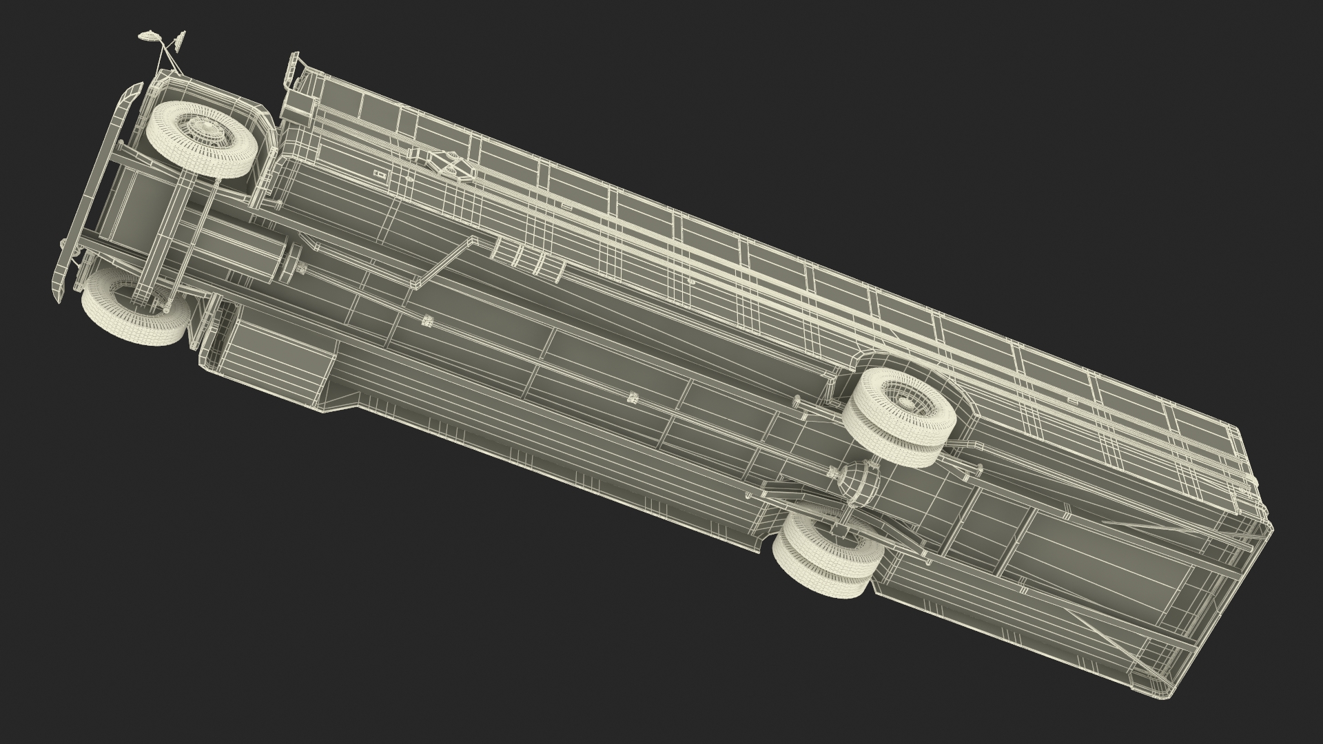 3D model Old School Bus Rigged for Maya
