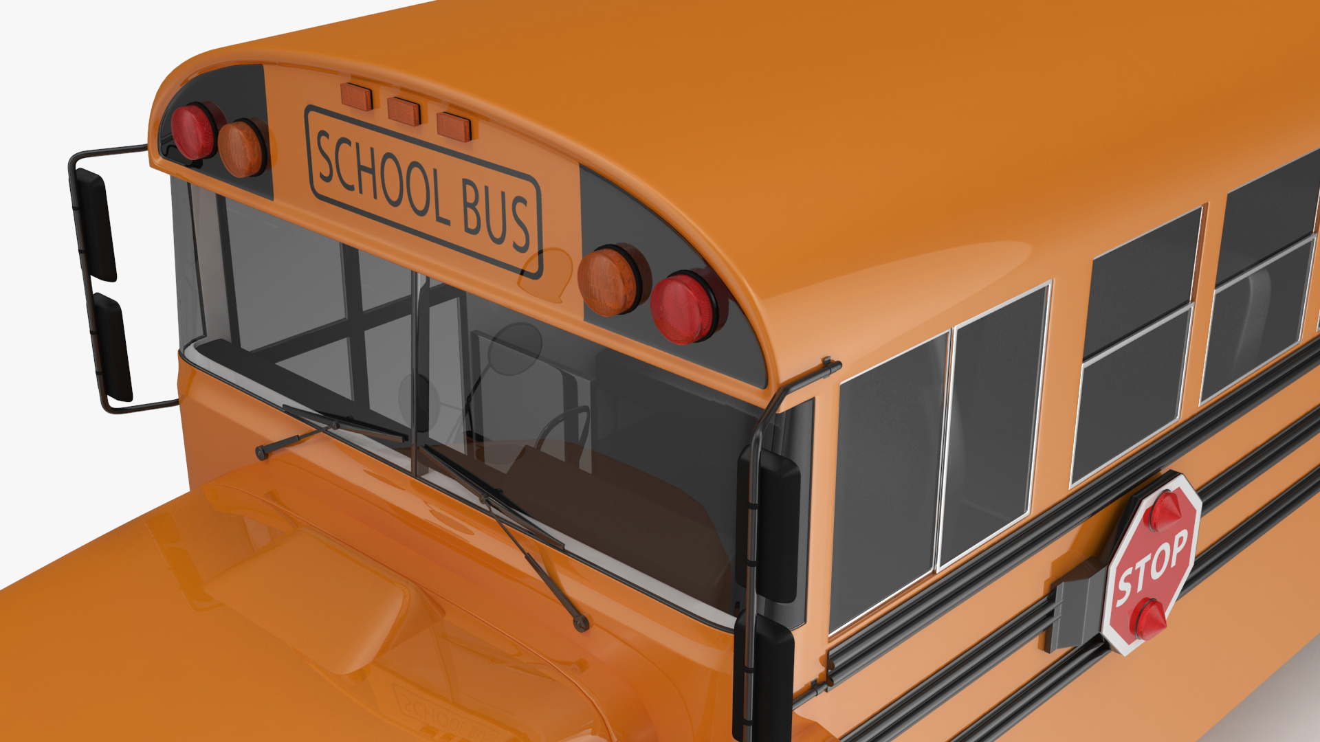 3D model Old School Bus Rigged for Maya