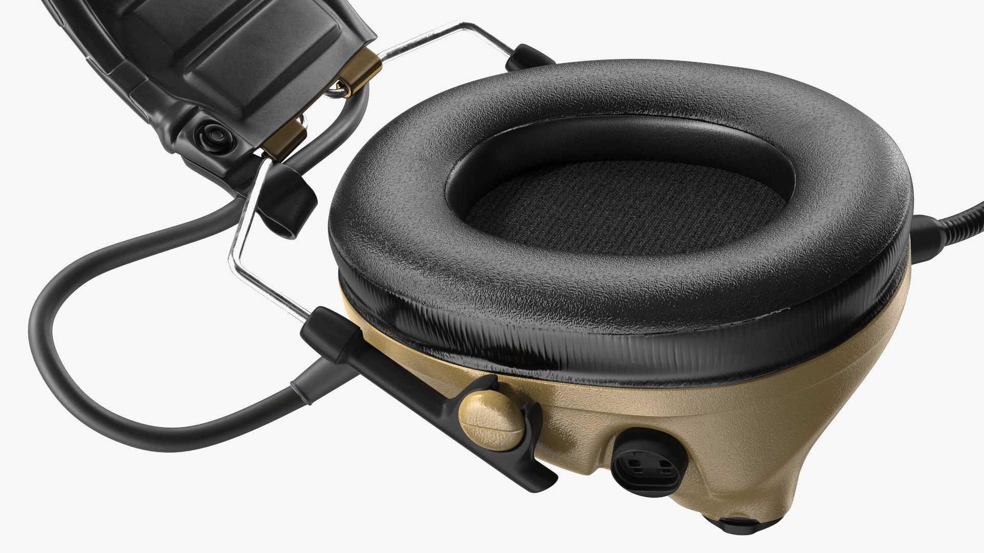 Tactical Headset on Head 3D model