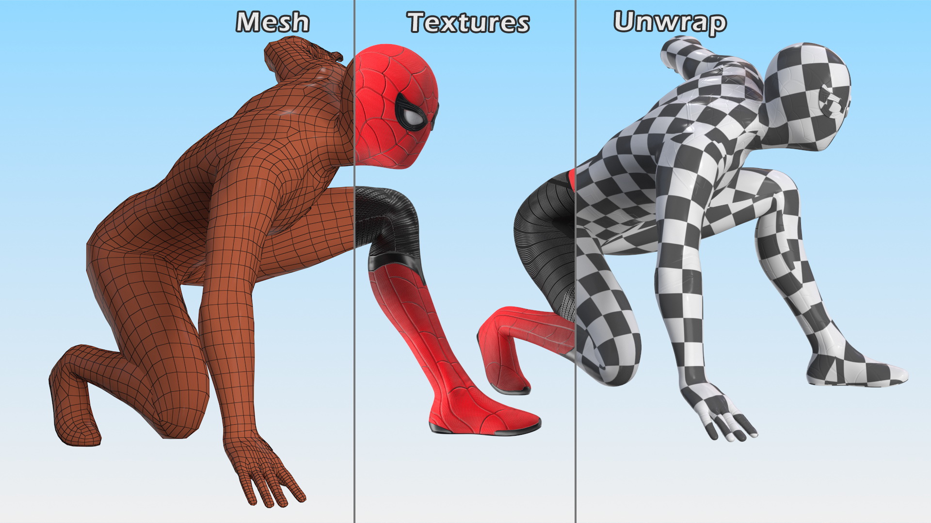 3D Spider Man Ready Pose