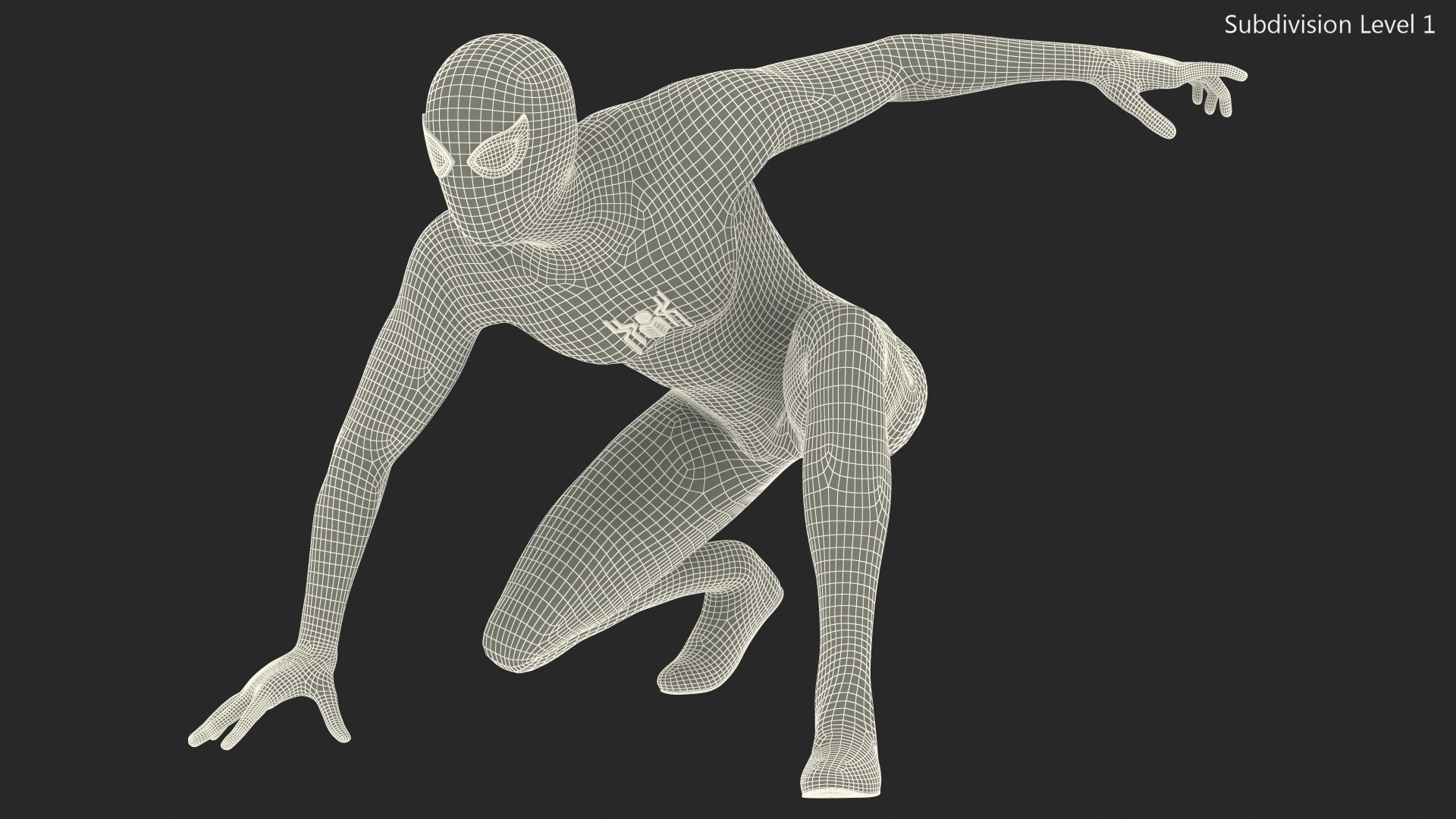 3D Spider Man Ready Pose
