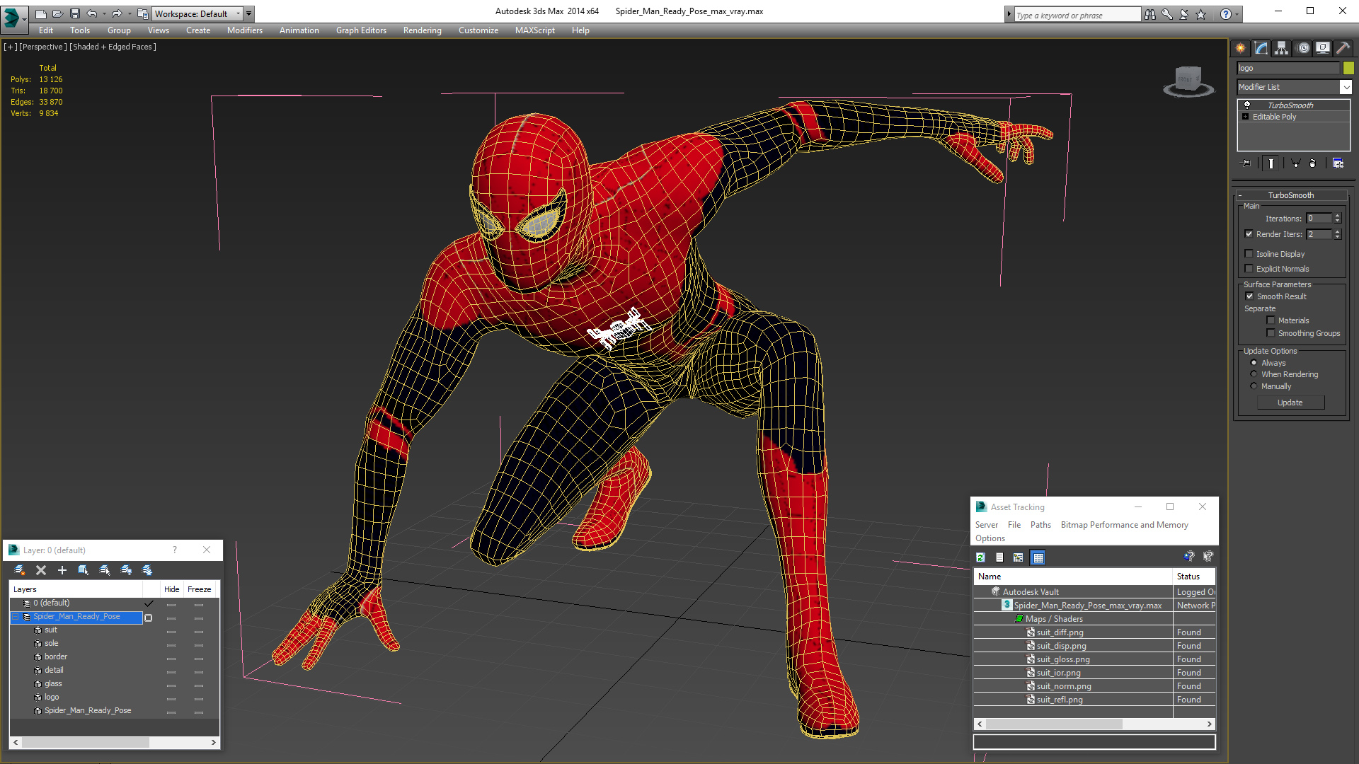 3D Spider Man Ready Pose