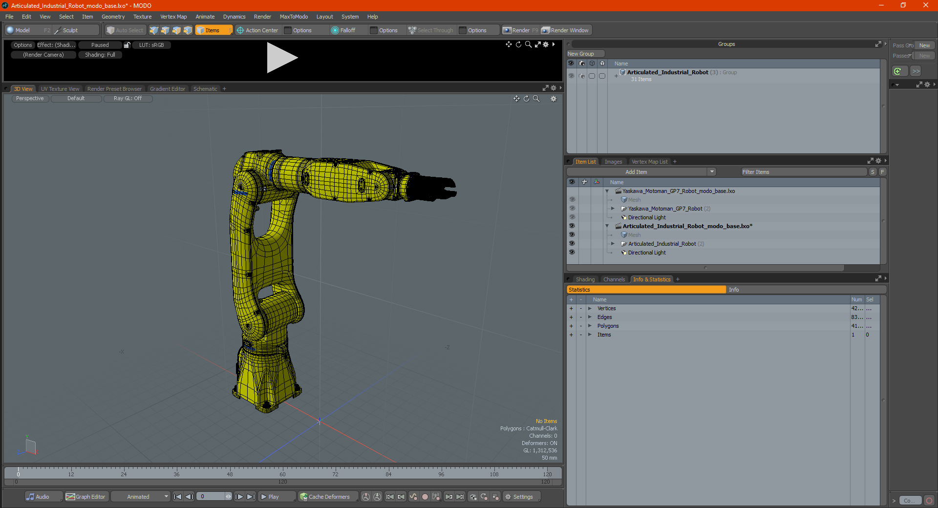 3D Articulated Industrial Robot model