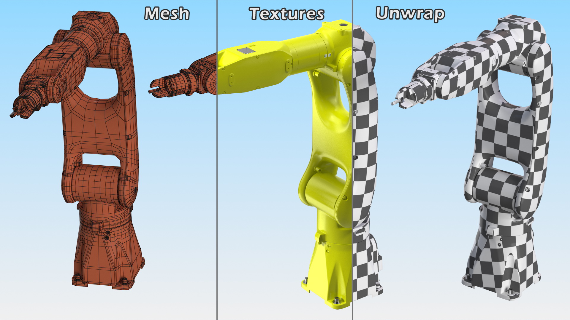 3D Articulated Industrial Robot model