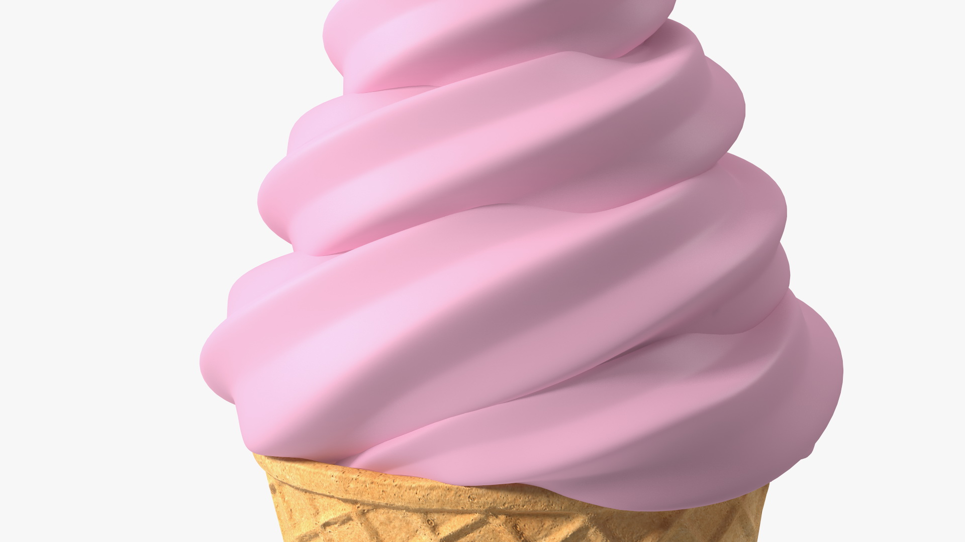 Ice Cream Cone Rose 3D model