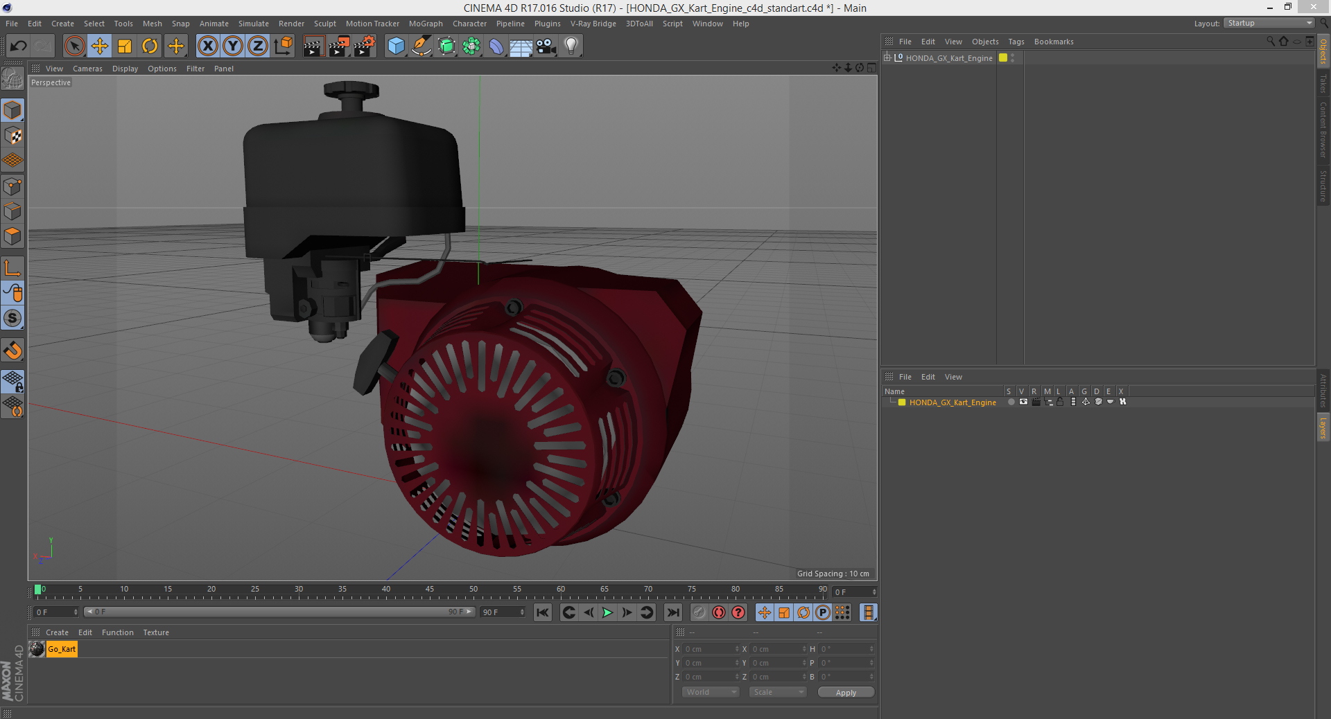 3D model HONDA GX Kart Engine