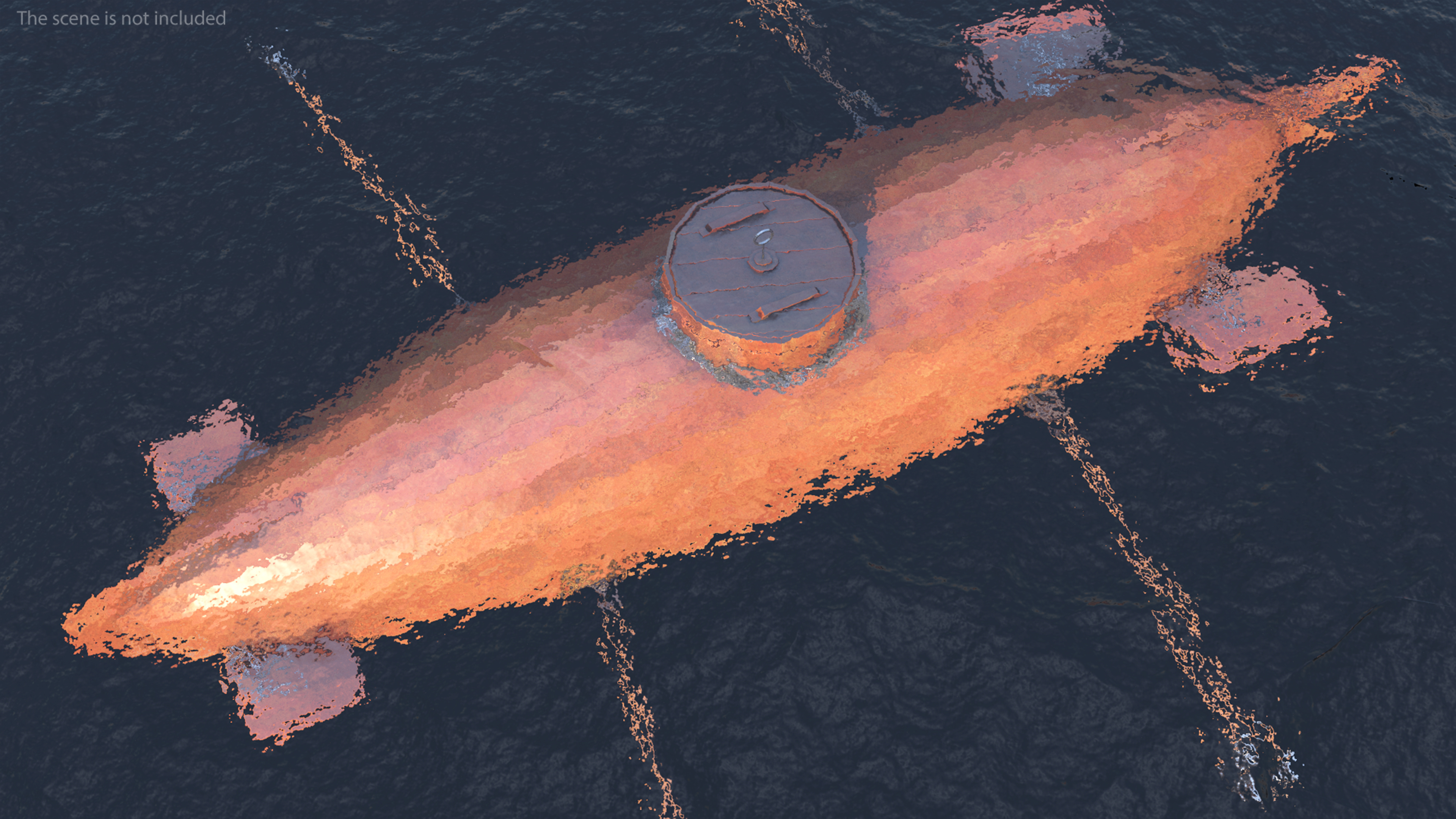 3D model Old Wooden Submarine