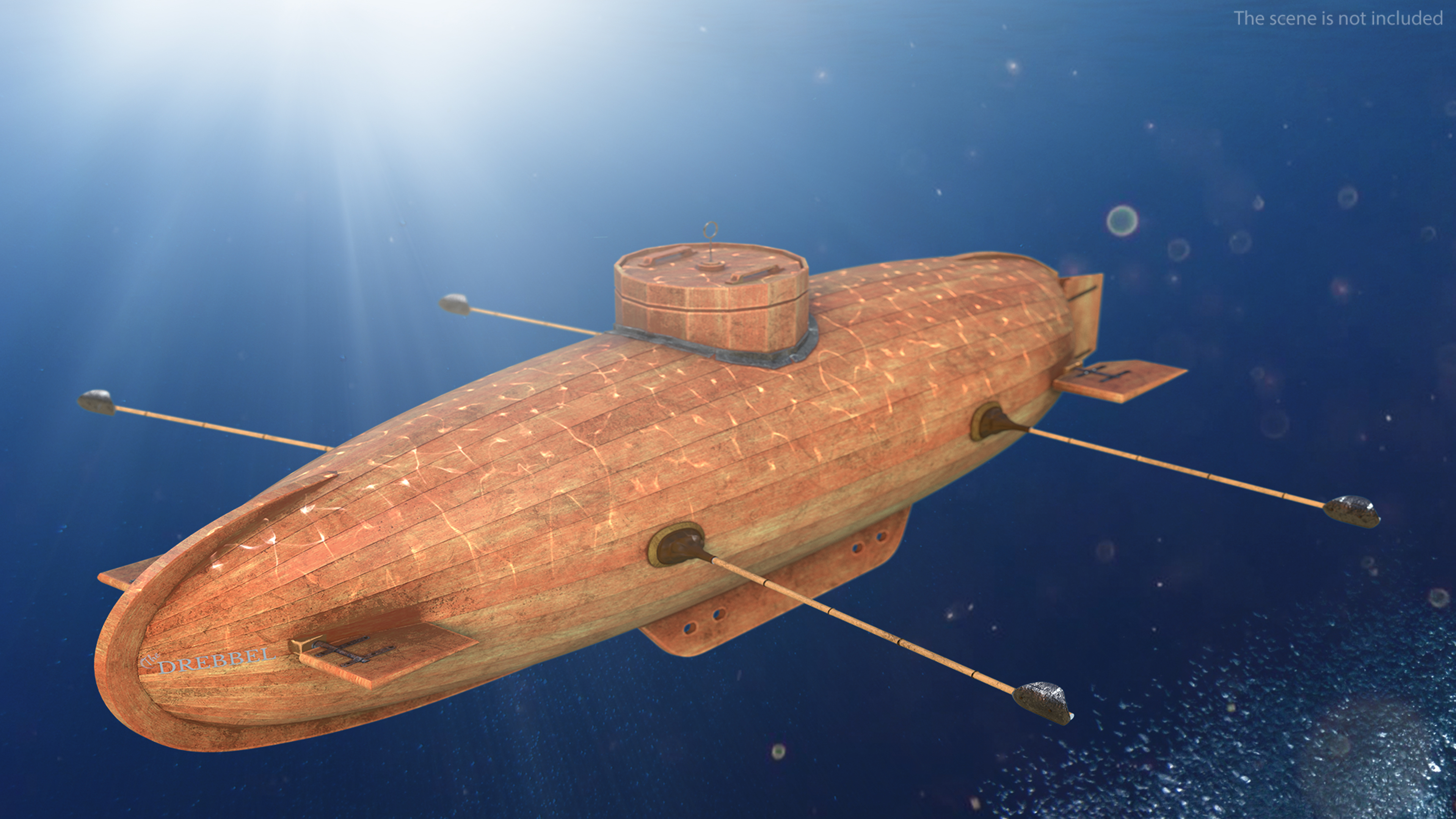 3D model Old Wooden Submarine