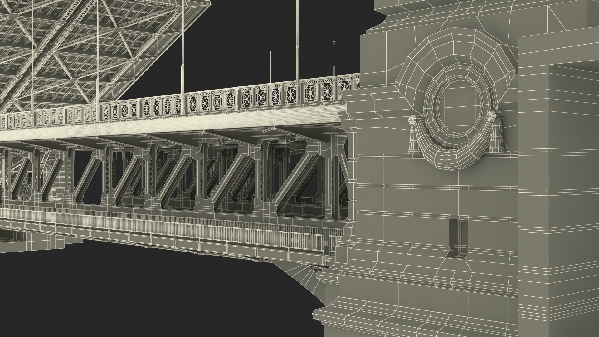 3D model Chicago Drawbridge Raised