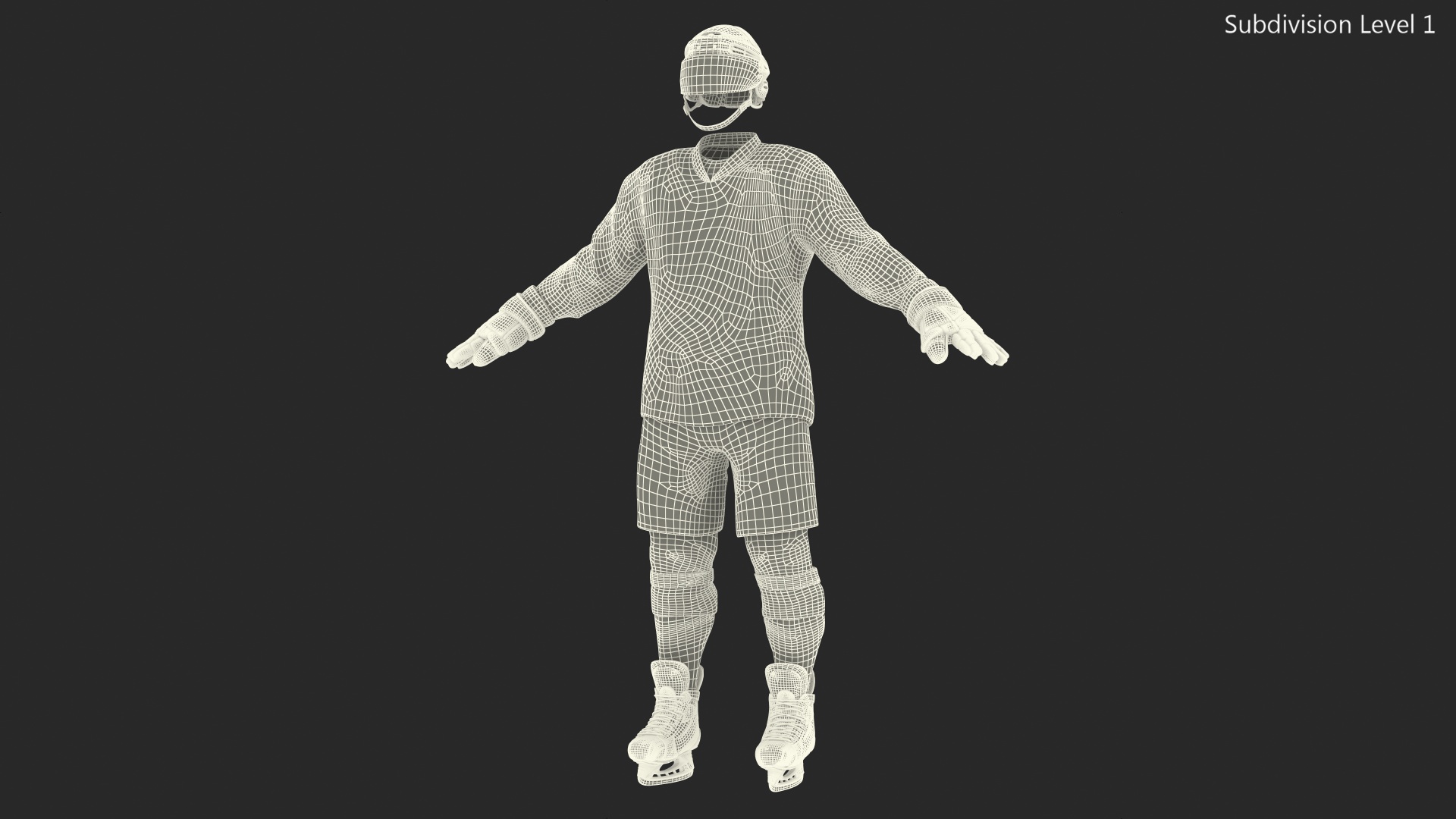 3D Hockey Equipment Blue
