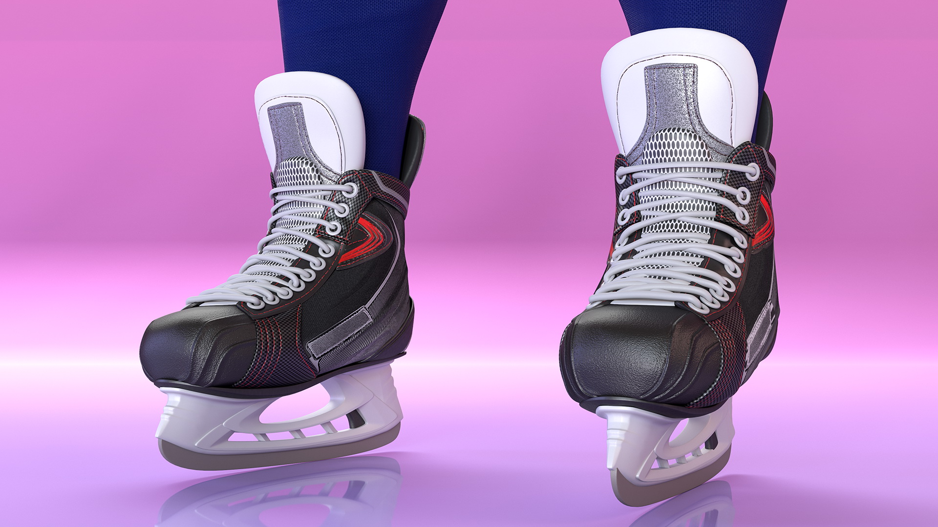 3D Hockey Equipment Blue