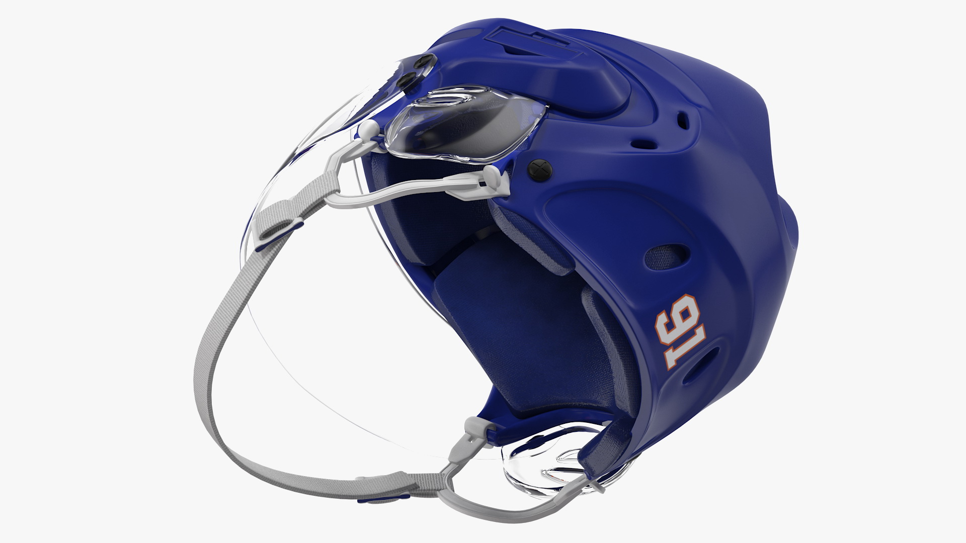 3D Hockey Equipment Blue